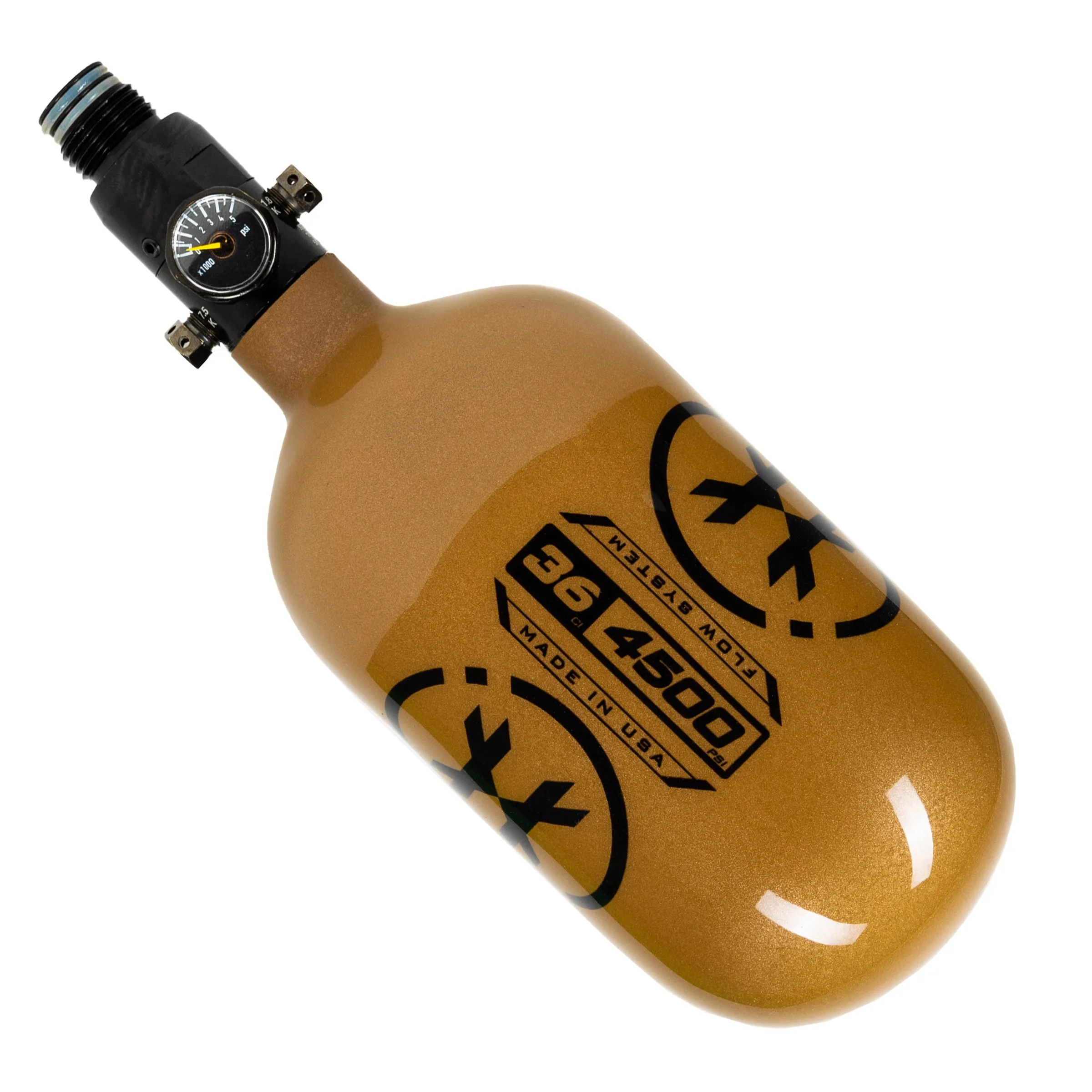 36ci / 4500psi Extra Lite Carbon Fiber Tank - Standard Reg - Icon Gold