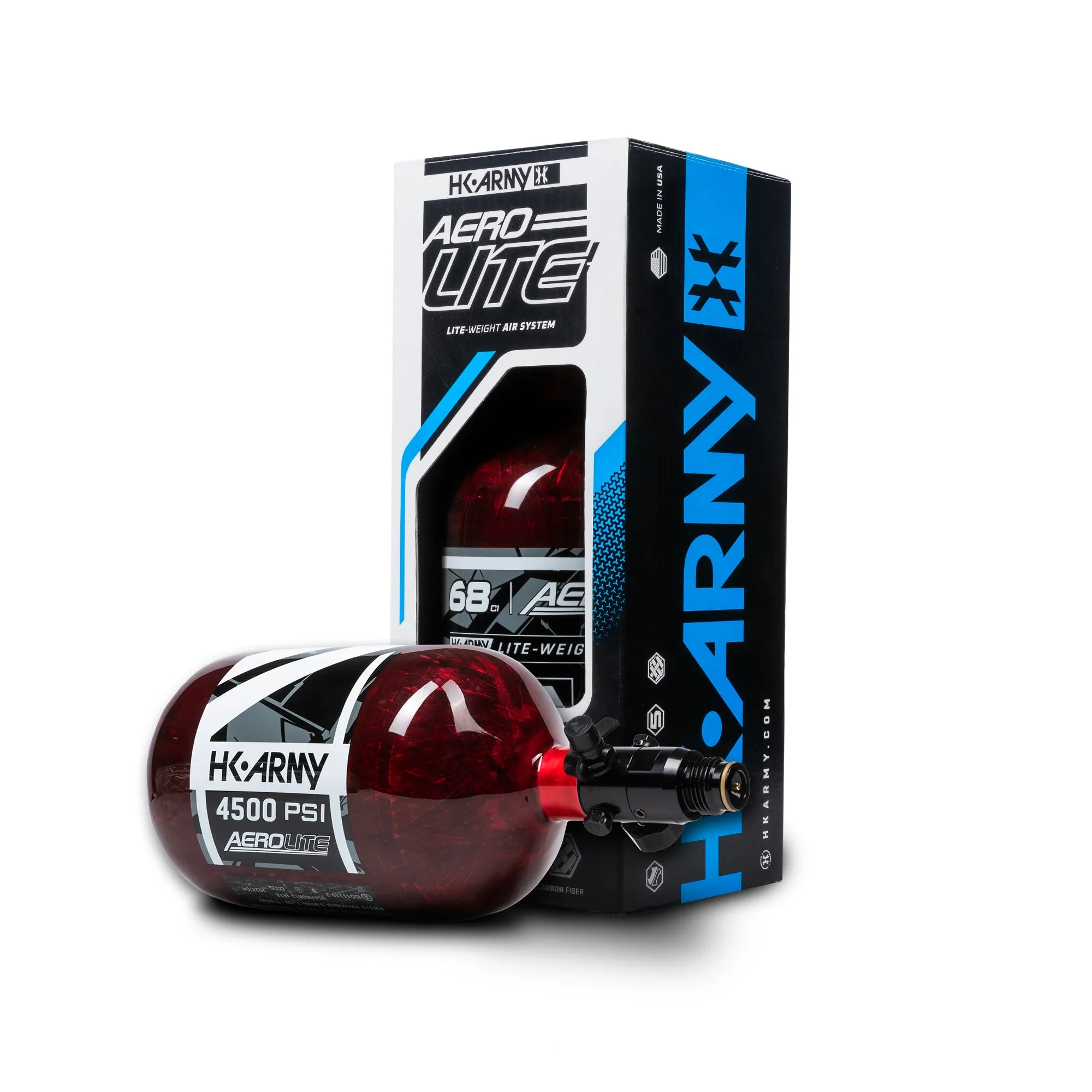 AeroLite Carbon Fiber Tank - 68ci / 4500psi  - Red