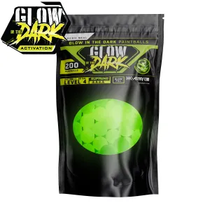 Glowball Glow-In-The-Dark Paintballs - 200 Rounds