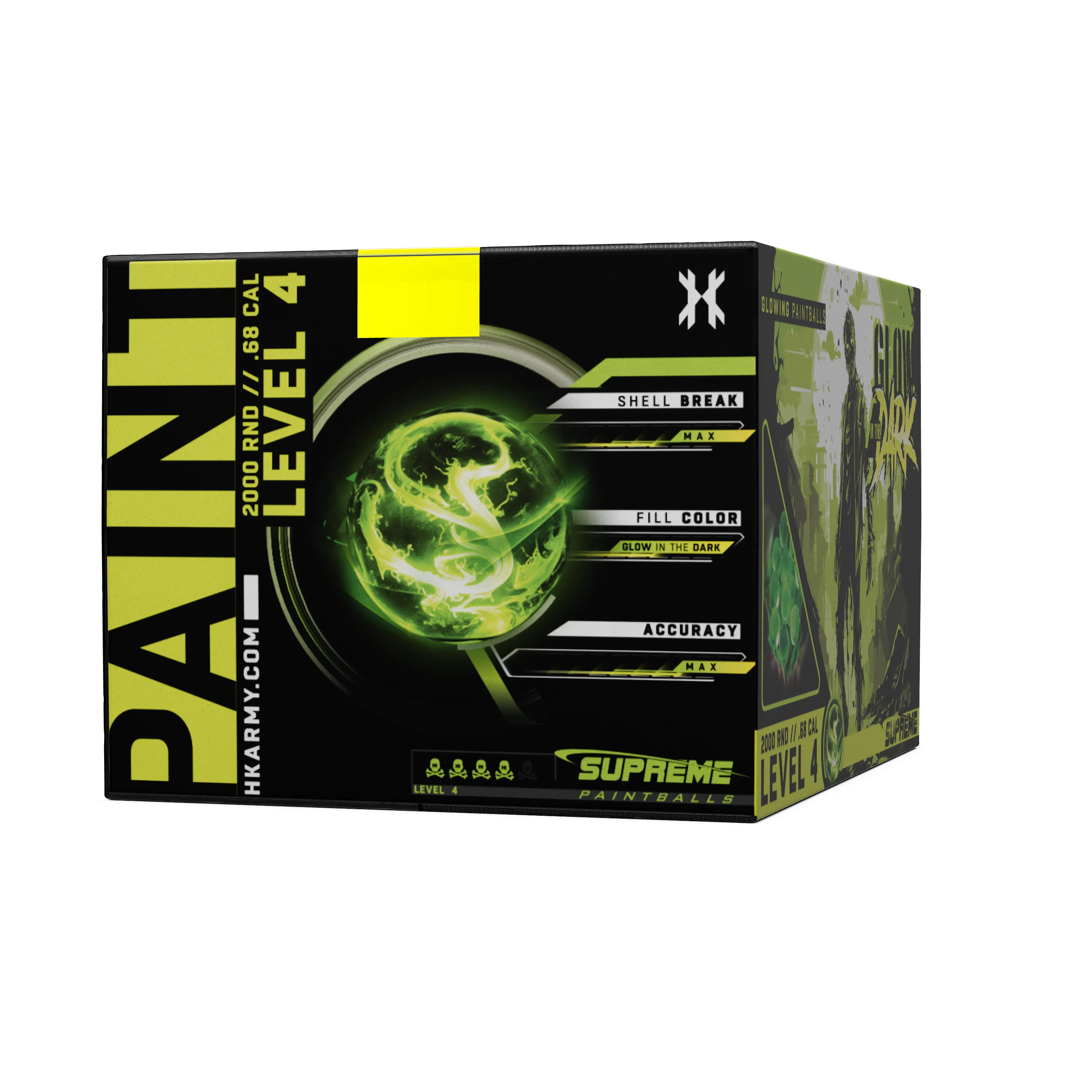 Glowball Glow-In-The-Dark Paintballs - 2000 Rounds