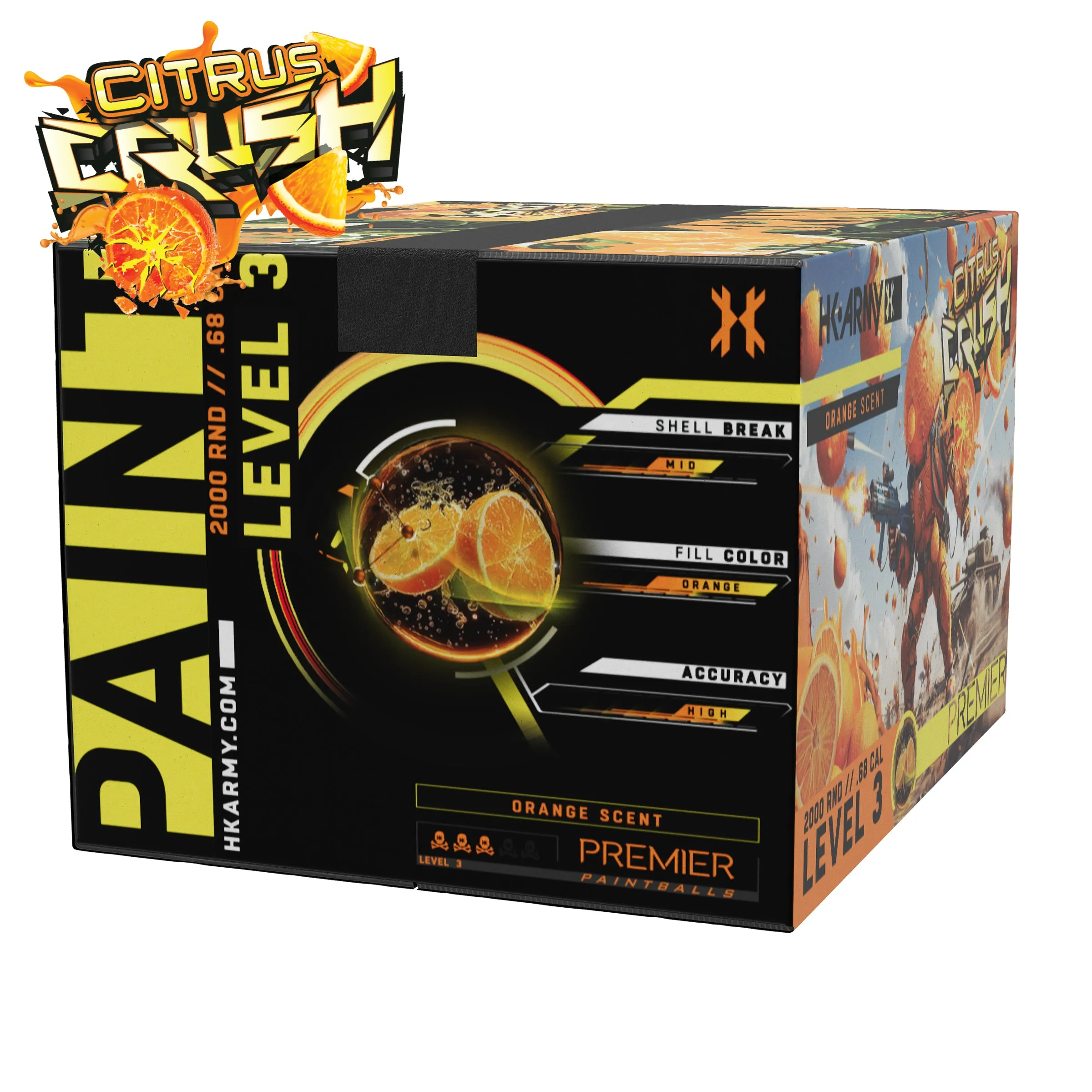 HK Army Citrus Crush Scented Paintballs - Premier Orange Fill