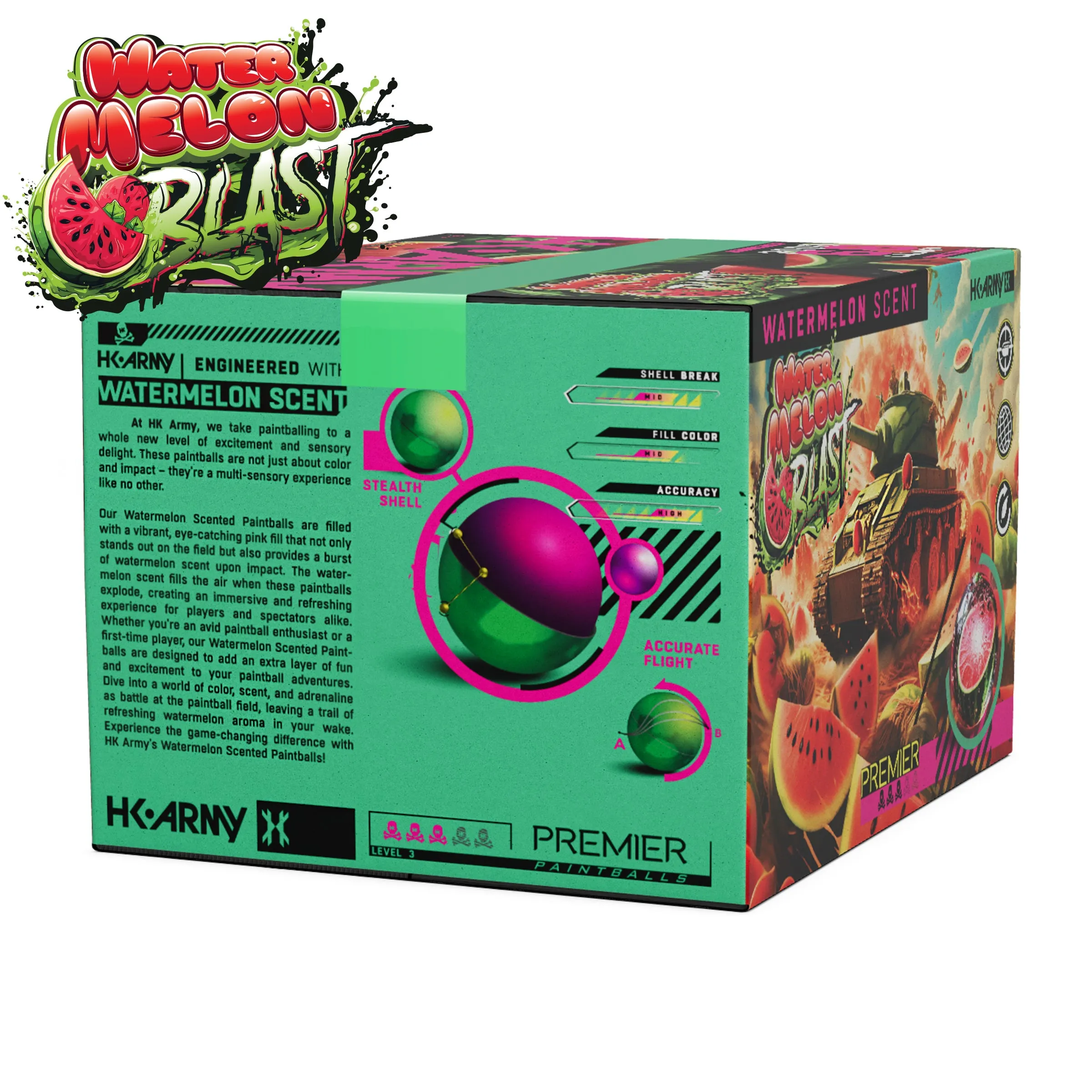 HK Army Watermelon Blast Scented Paintballs - Premier Pink Fill
