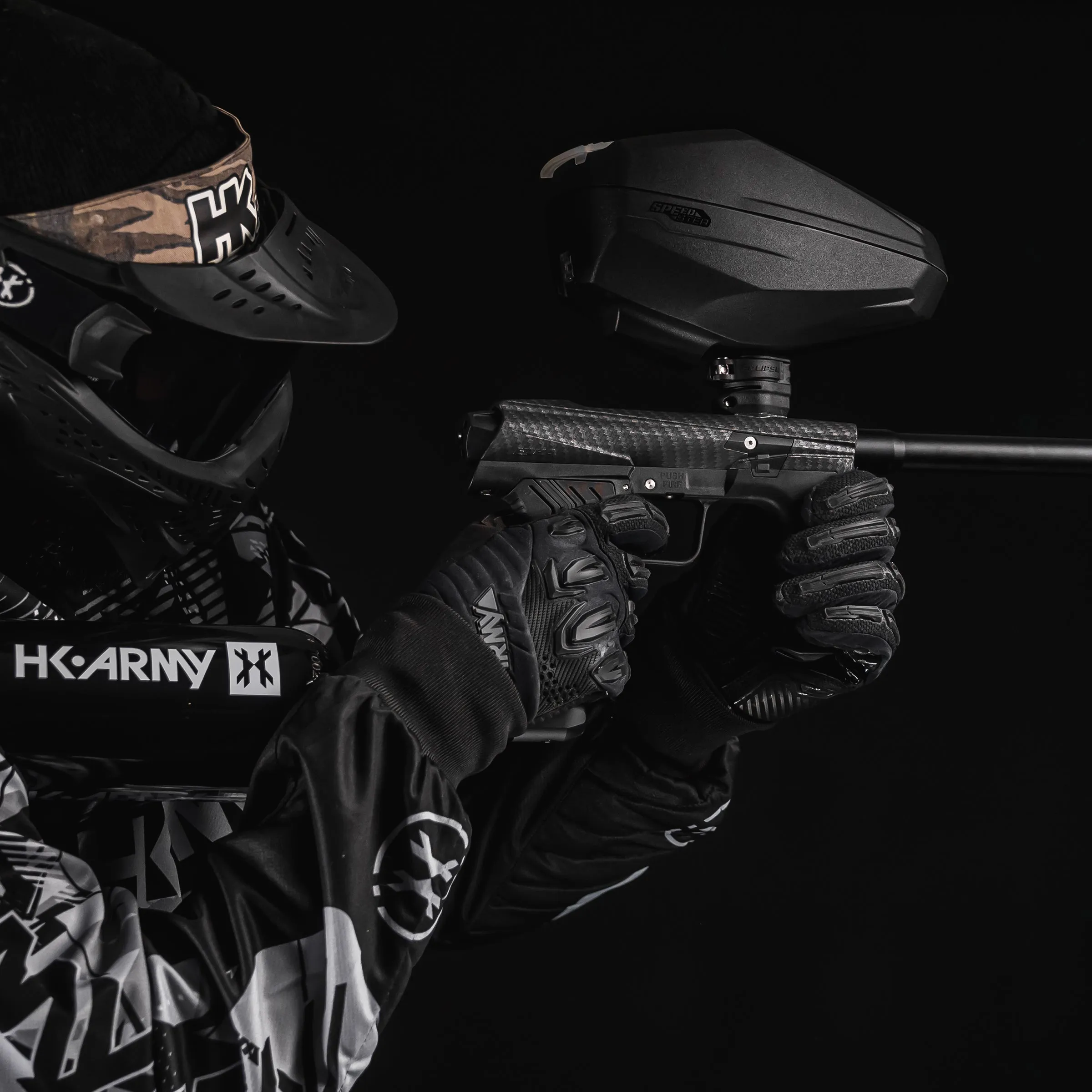 HK EMEK Marker Package Carbon Fiber with Speedster Loader and 48ci HPA Tank