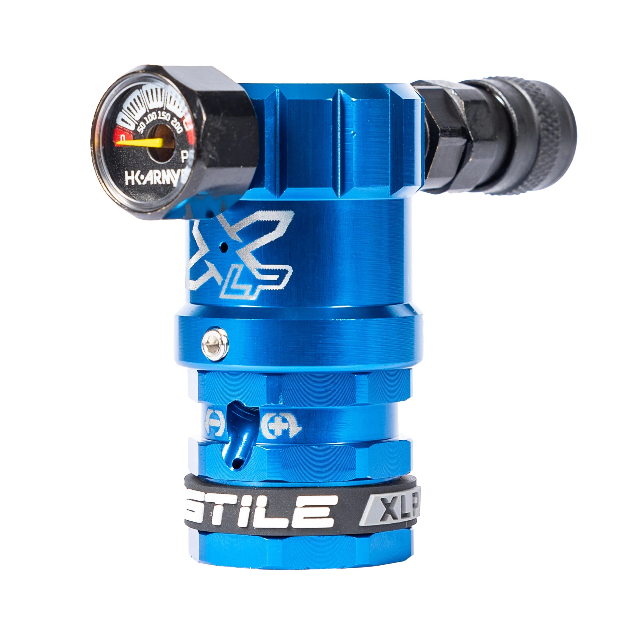 Hostile XLP Regulator - Side Port Quick-Disconnect - Blue