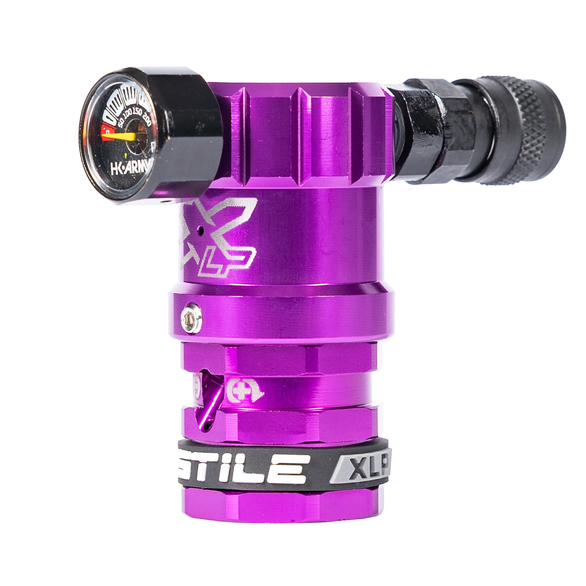 Hostile XLP Regulator - Side Port Quick-Disconnect - Purple