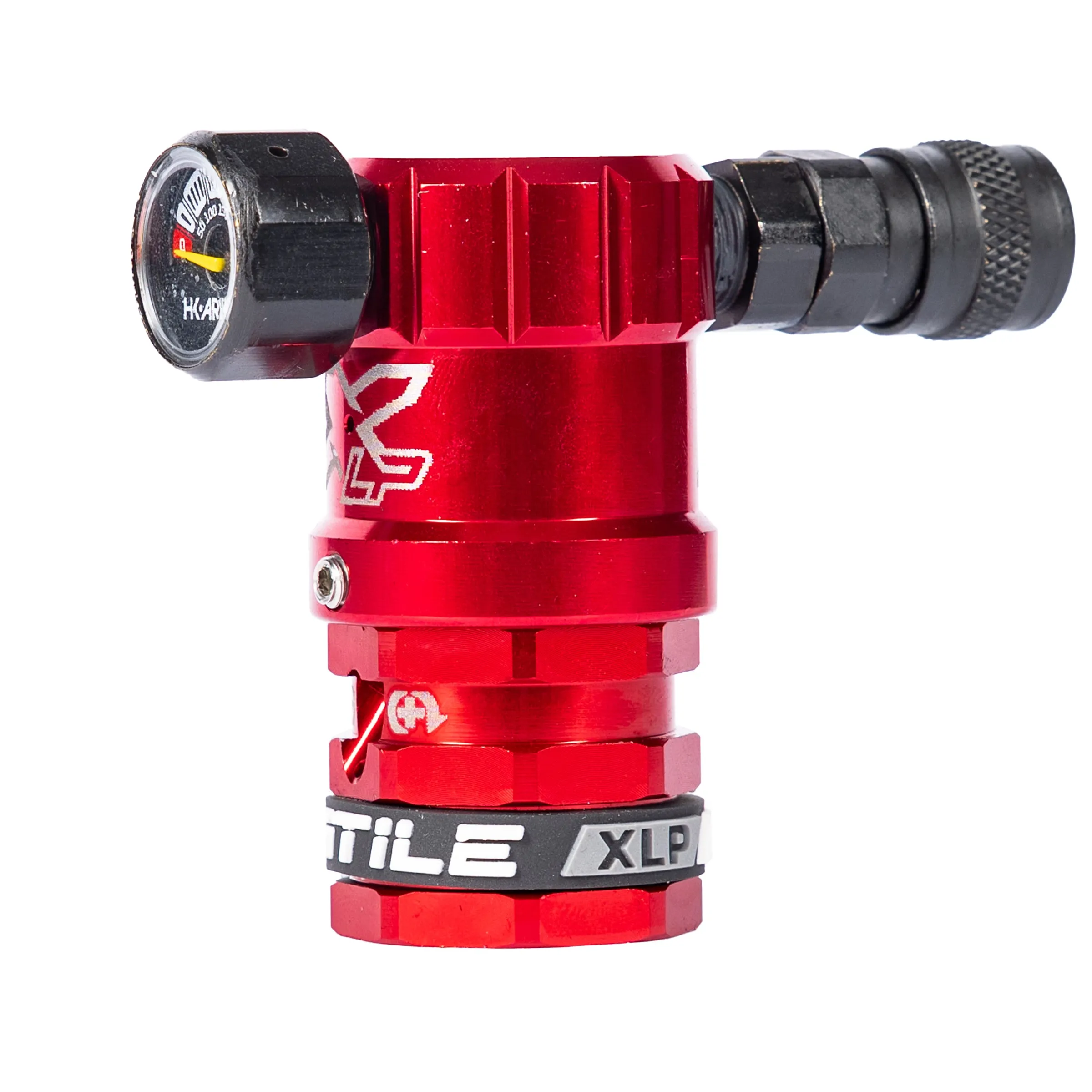Hostile XLP Regulator - Side Port Quick-Disconnect - Red
