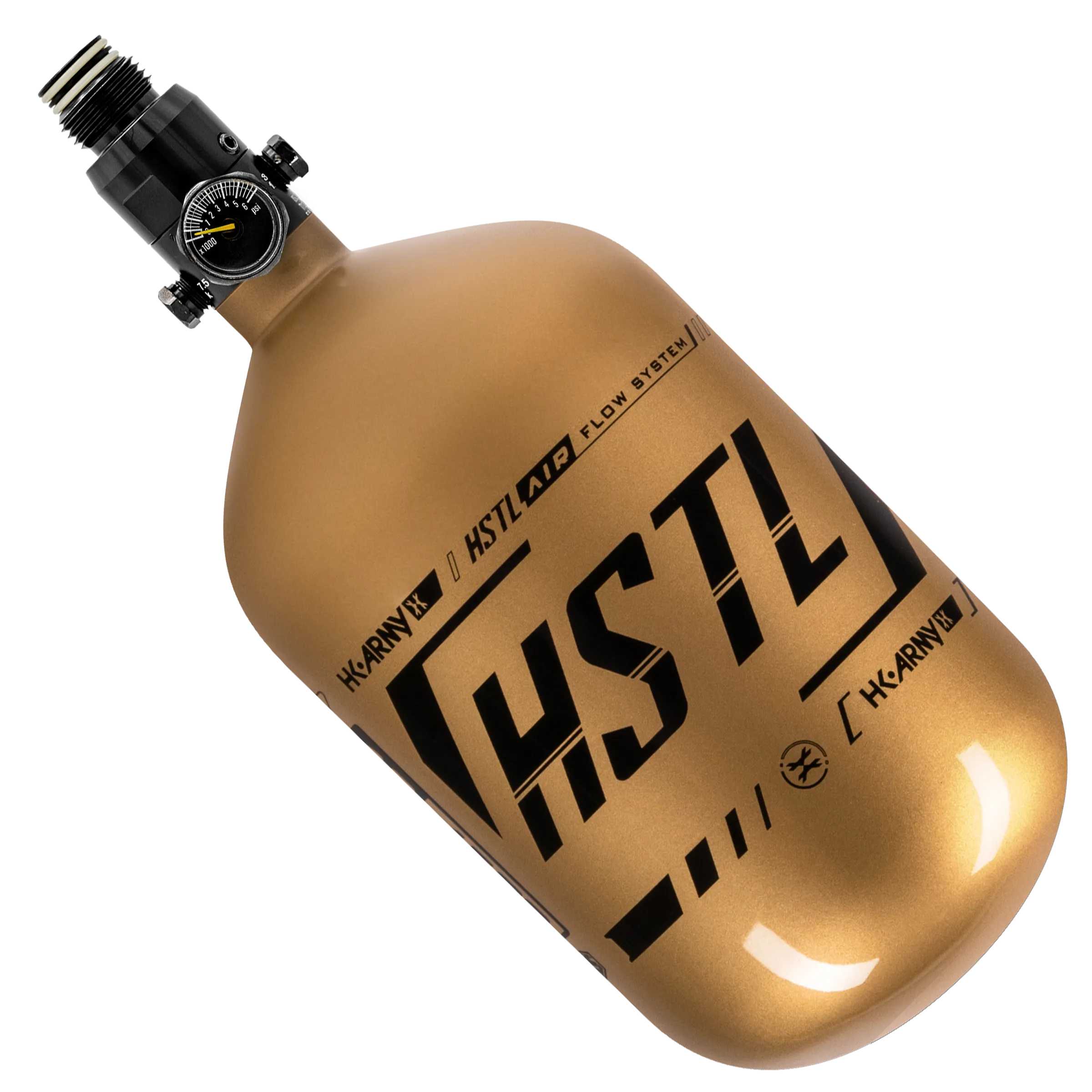 HSTL - Carbon Fiber Tank - Standard Reg - 68ci / 4500psi - Gold/Black