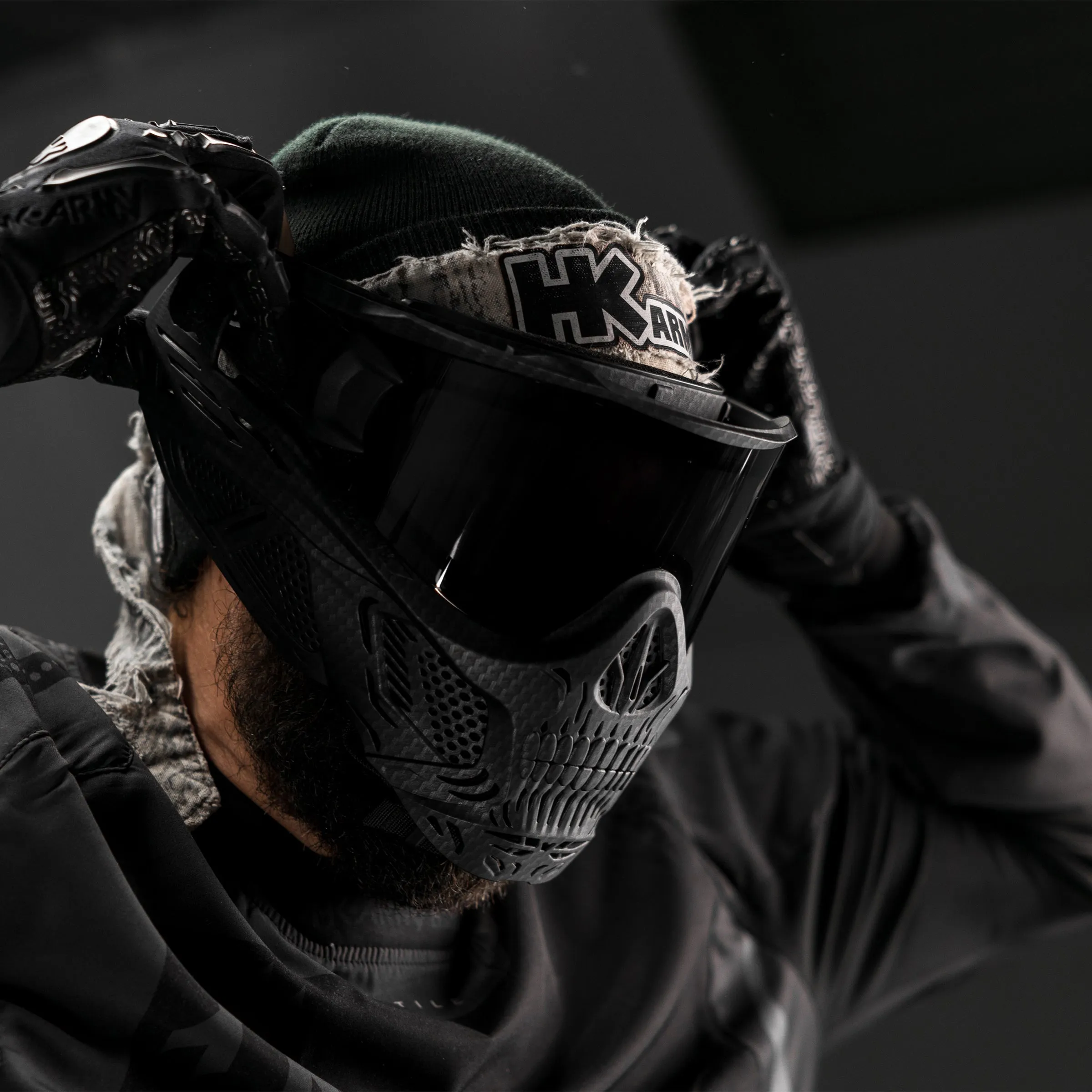 HSTL Skull Goggle Carbon Fiber w/ Smoke Lens