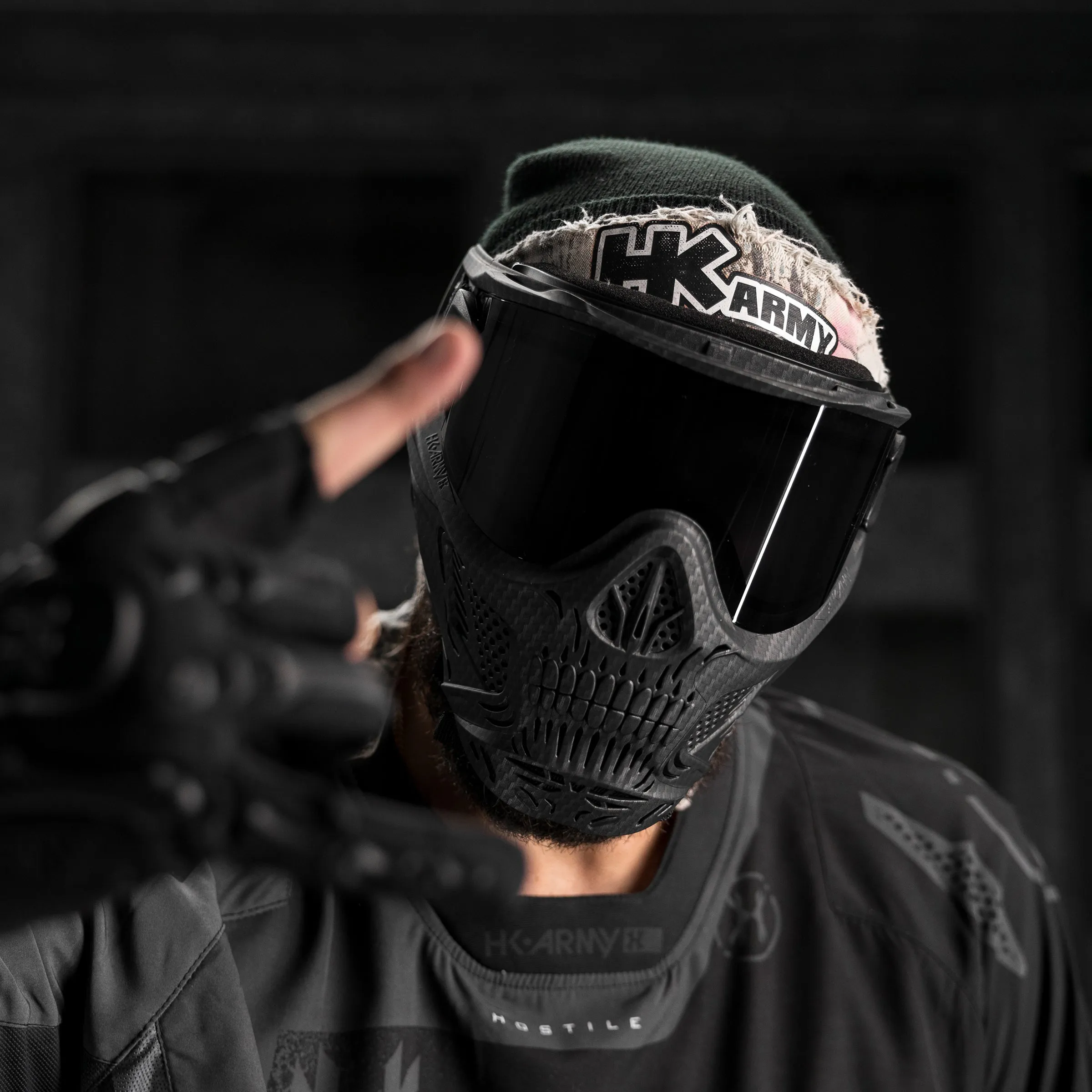 HSTL Skull Goggle Carbon Fiber w/ Smoke Lens
