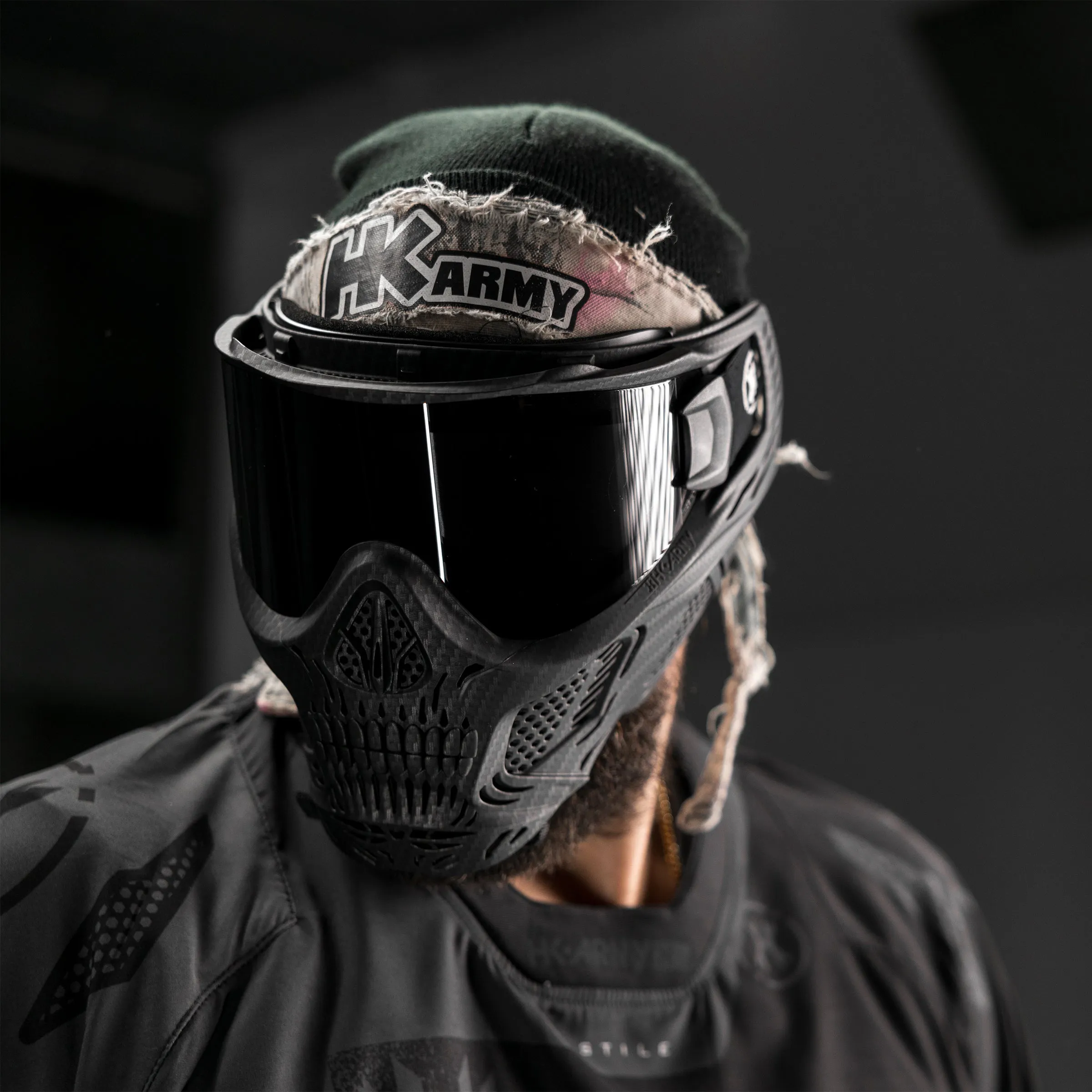 HSTL Skull Goggle Carbon Fiber w/ Smoke Lens