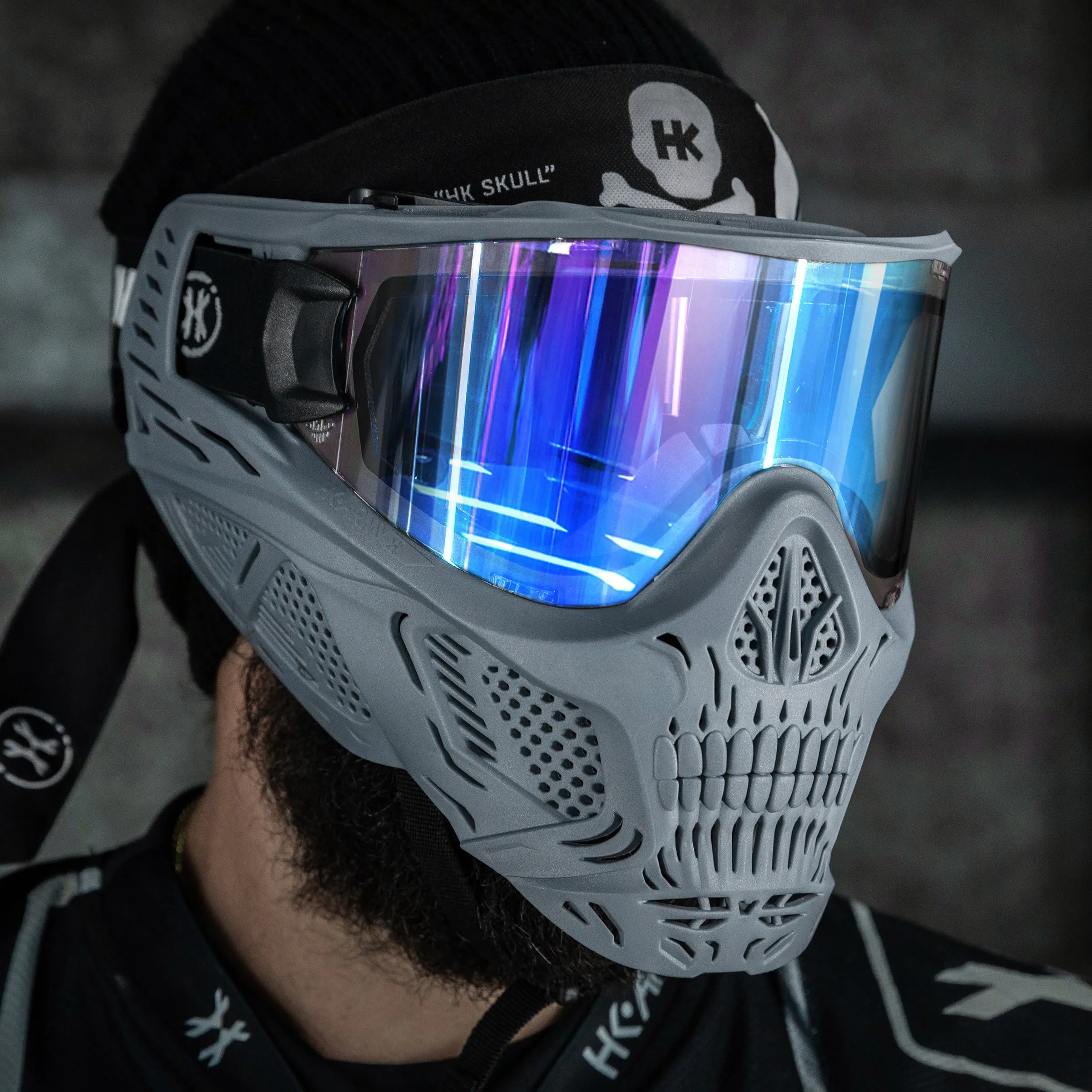 HSTL Skull Goggle Crypt - Grey w/ Ice Lens