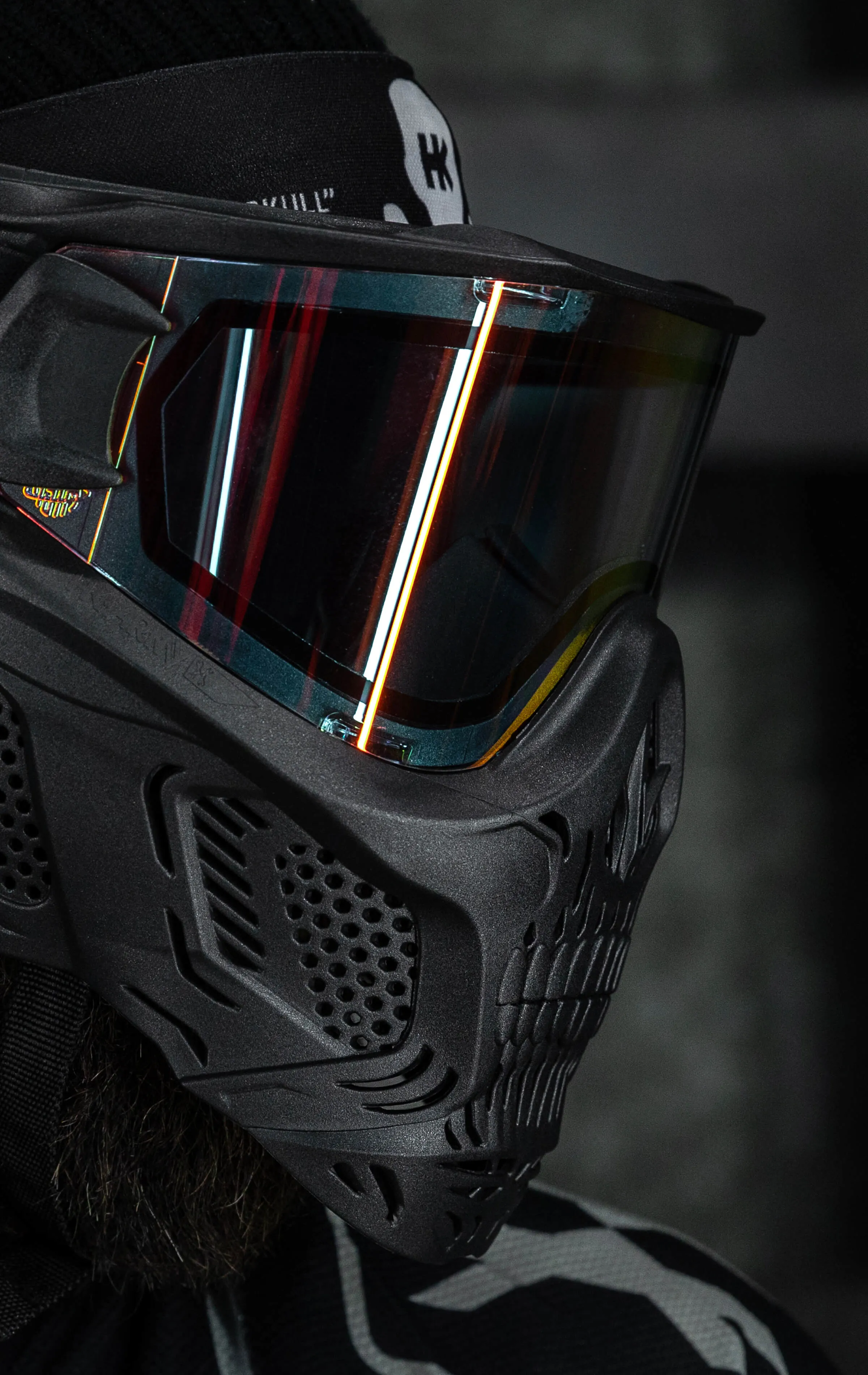 HSTL Skull Goggle Death - Black w/ Fire Lens