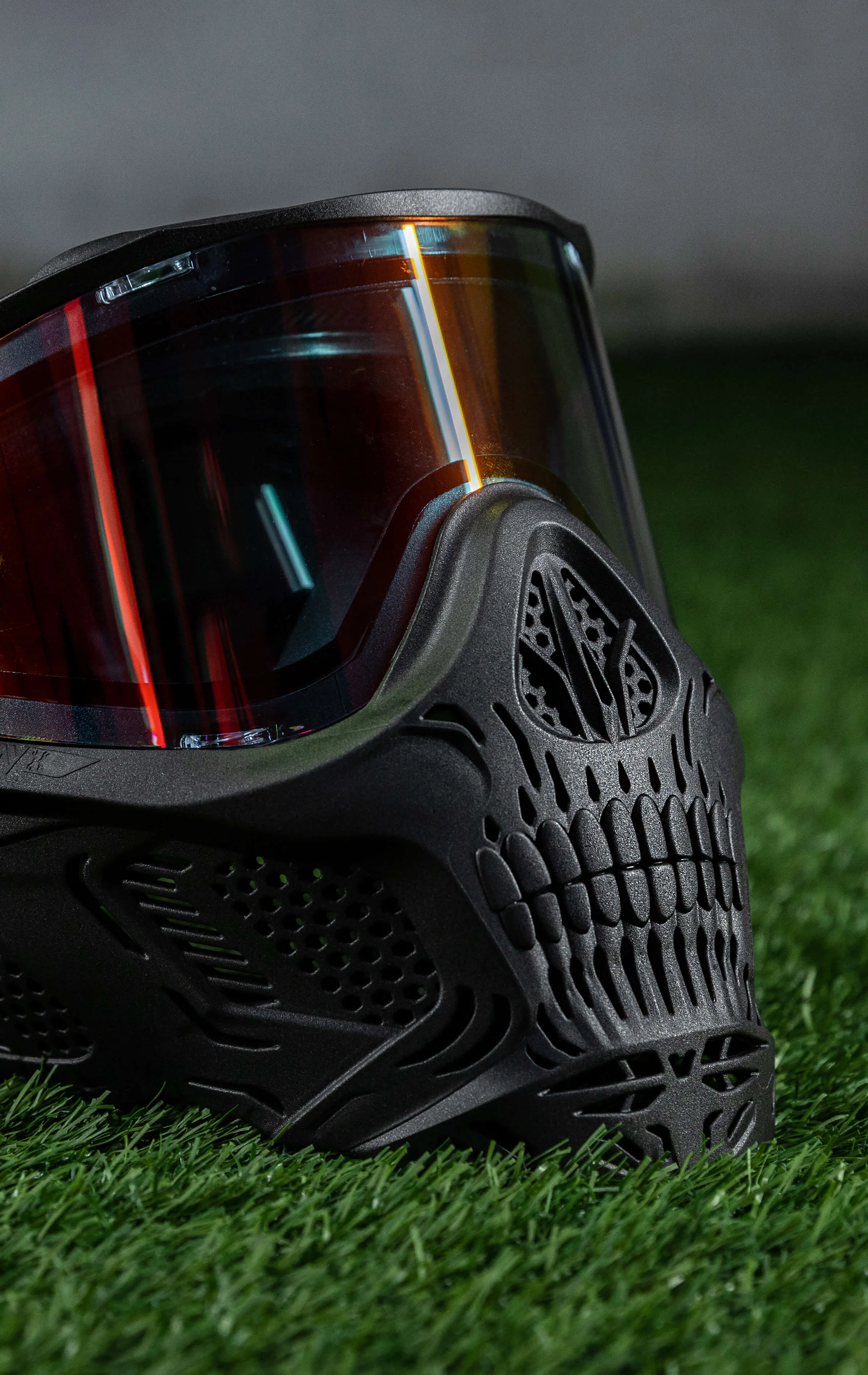 HSTL Skull Goggle Death - Black w/ Fire Lens