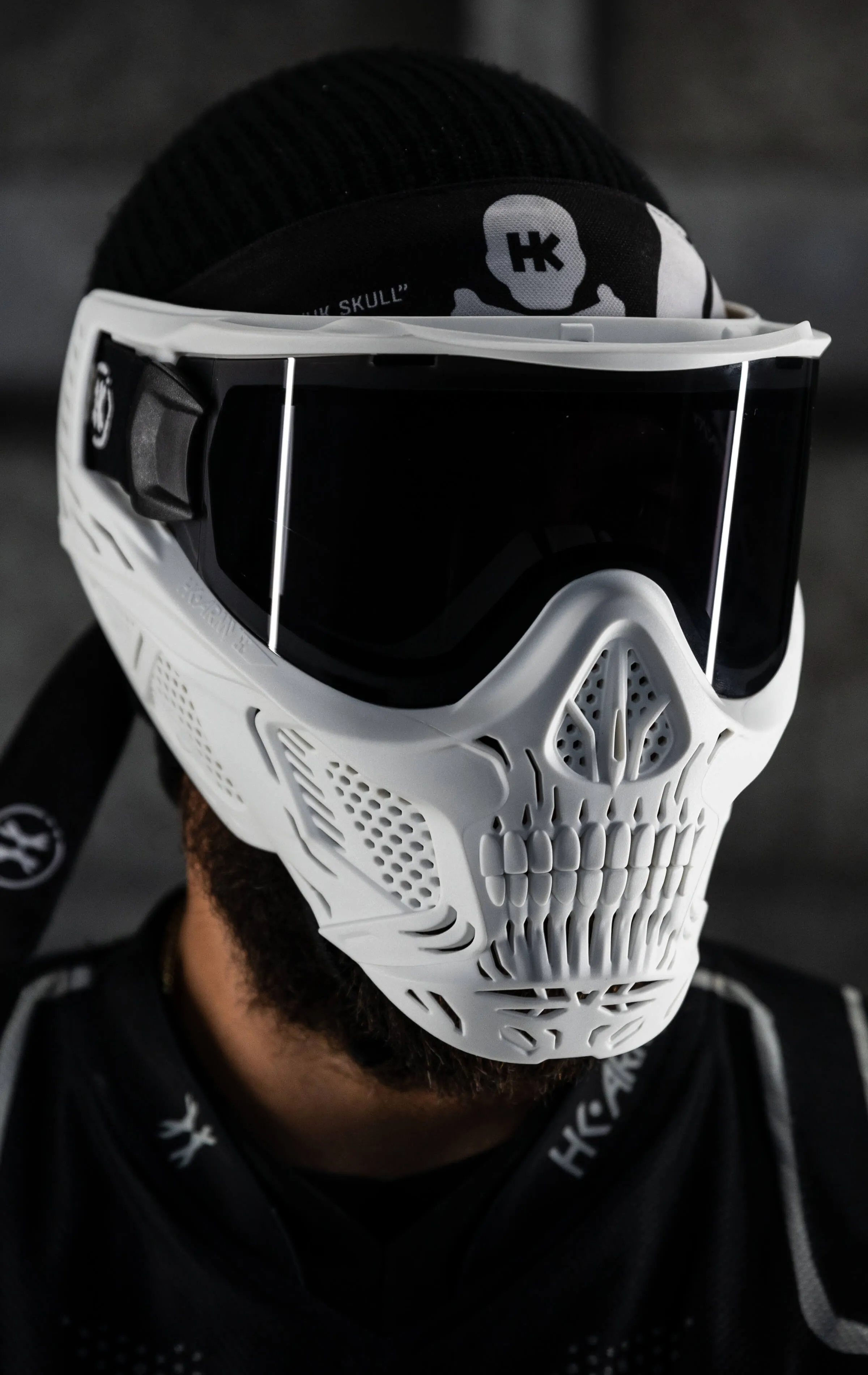 HSTL Skull Goggle Ghost - White w/ Smoke Lens