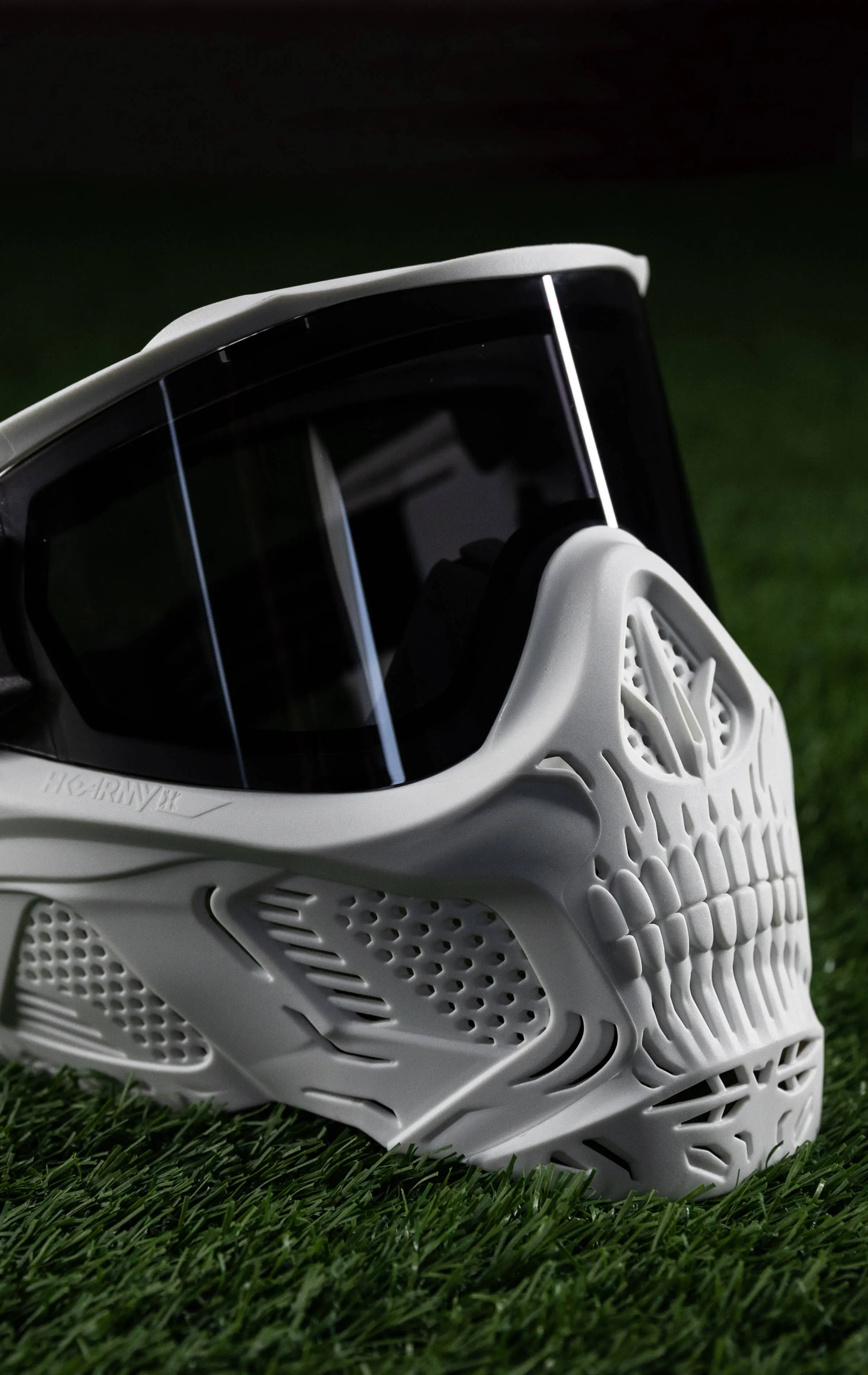 HSTL Skull Goggle Ghost - White w/ Smoke Lens