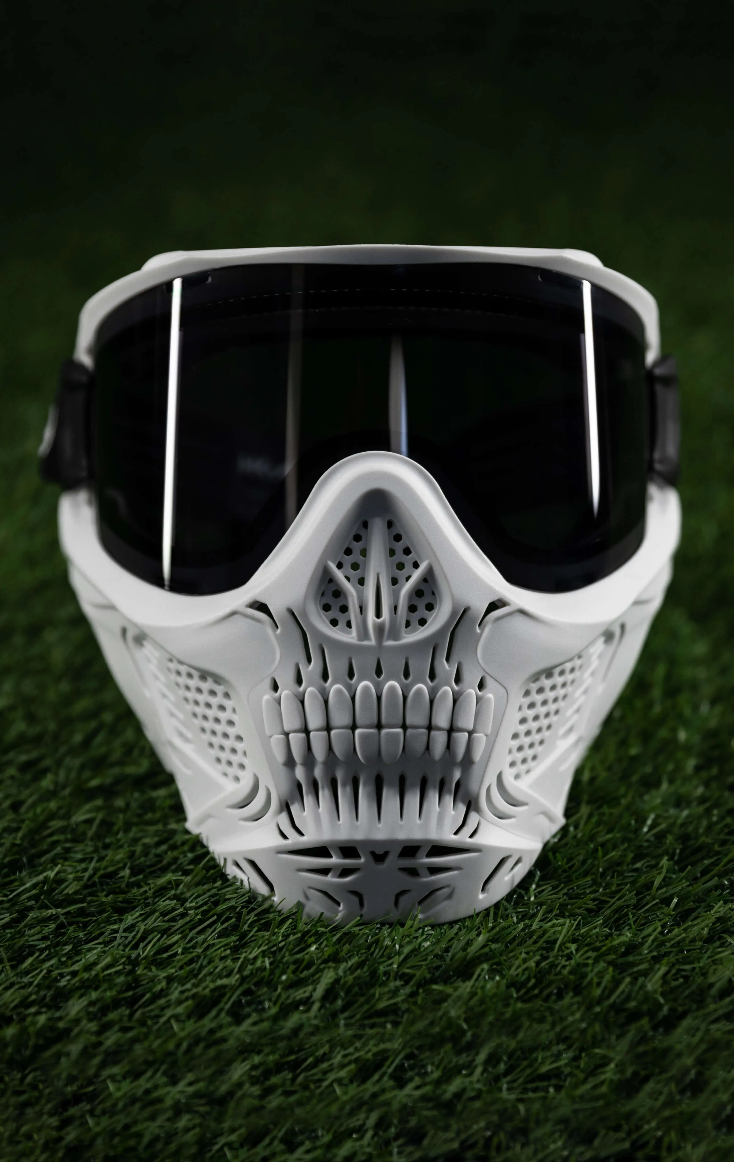 HSTL Skull Goggle Ghost - White w/ Smoke Lens