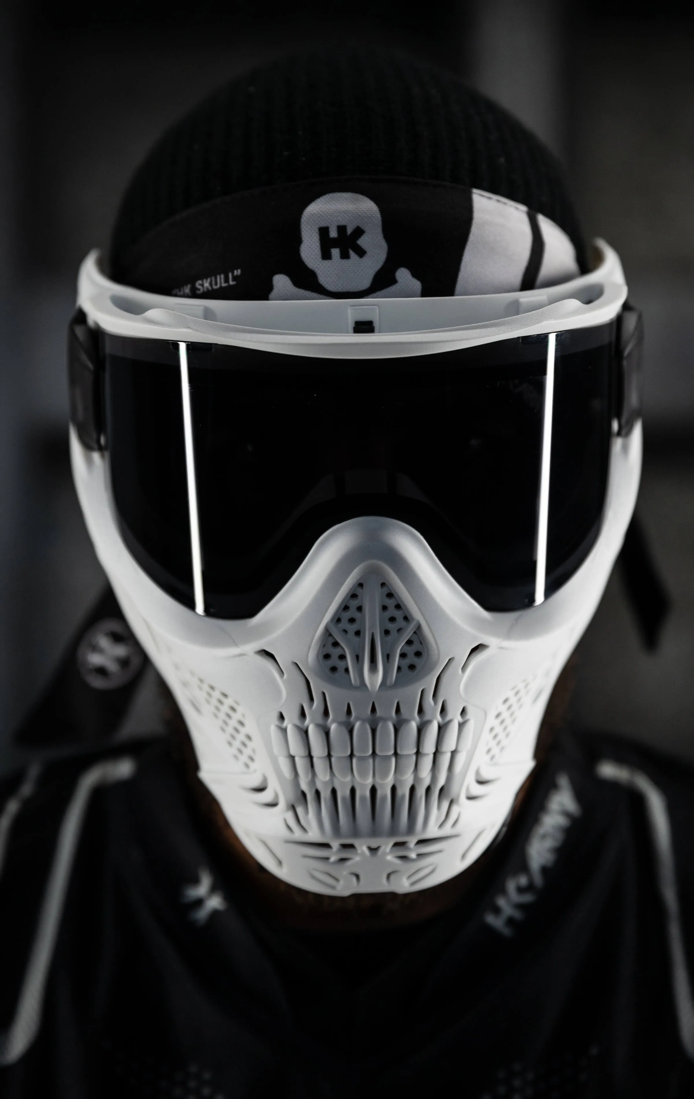 HSTL Skull Goggle Ghost - White w/ Smoke Lens