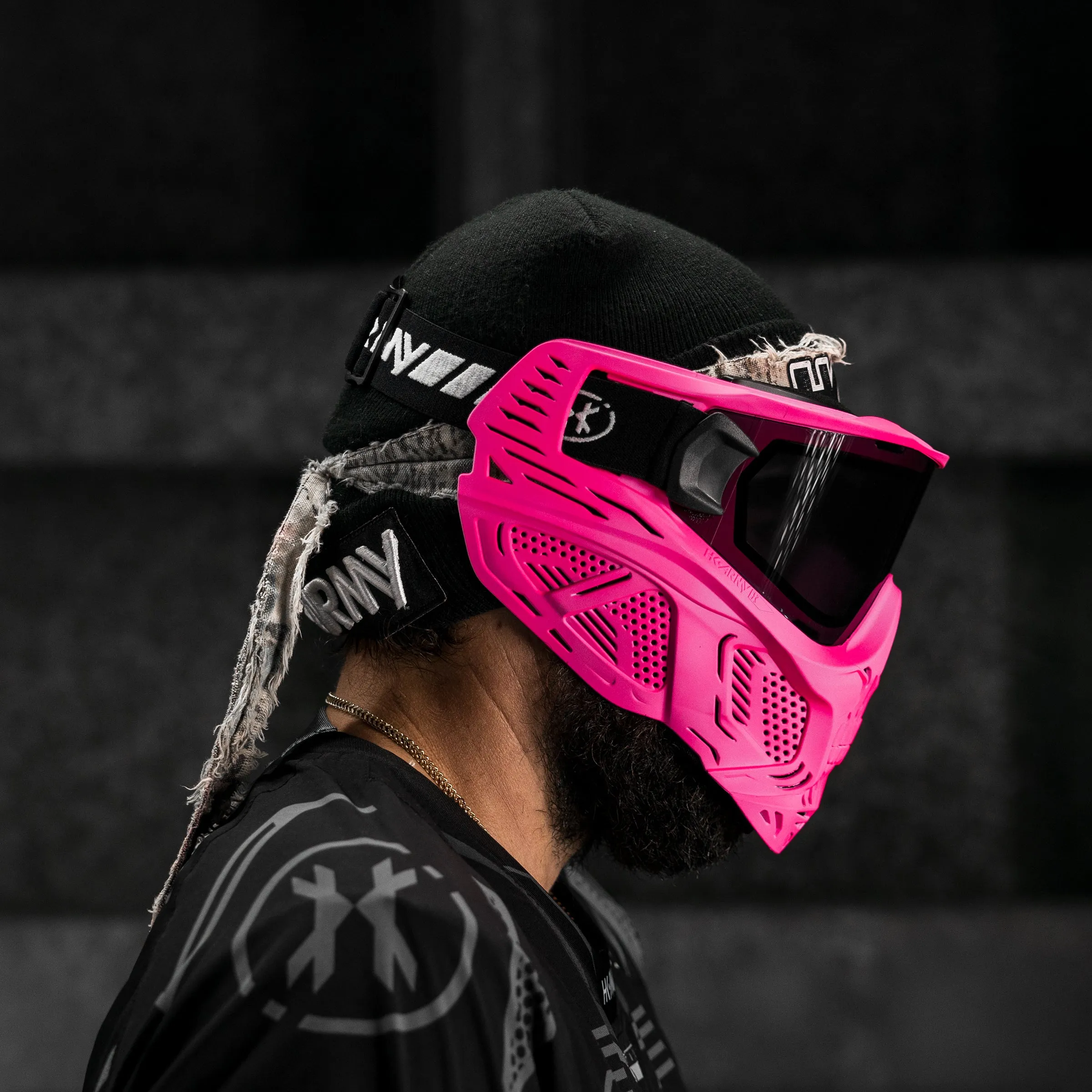 HSTL Skull Goggle Neon Pink w/ Smoke Lens