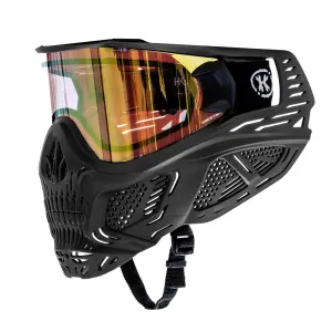 HSTL Skull Goggle Raider - Black w/ Gold Lens