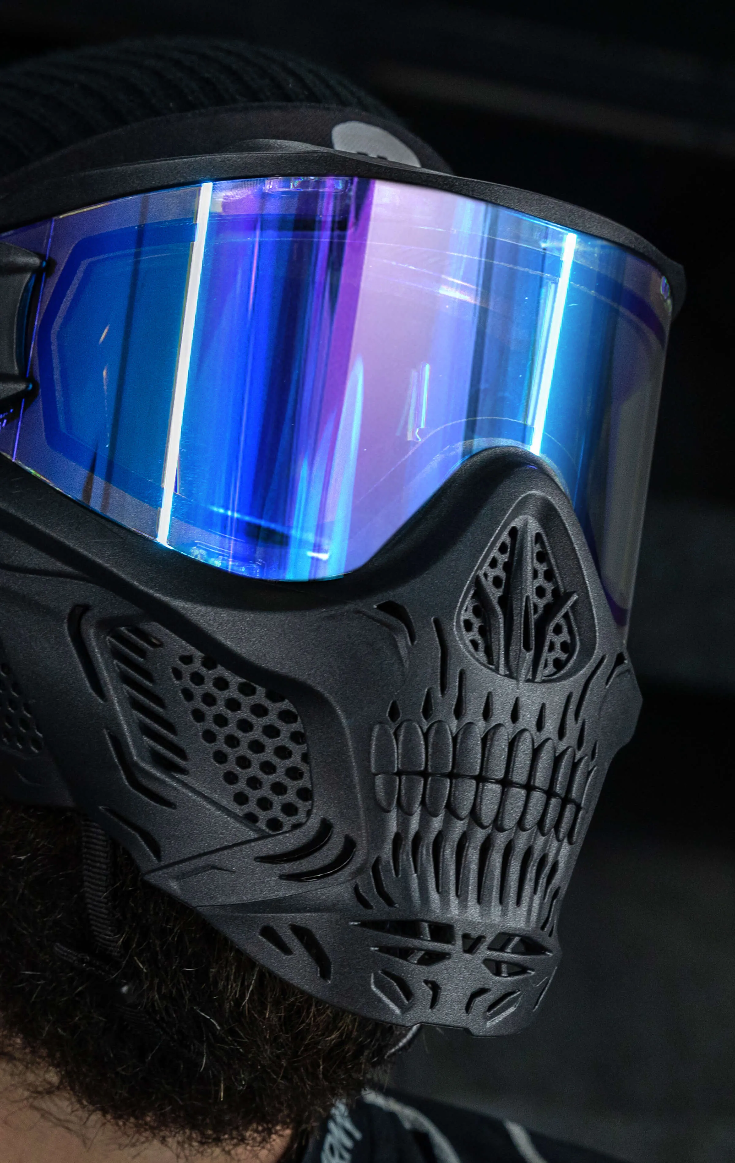 HSTL Skull Goggle Reaper - Black w/ Ice Lens