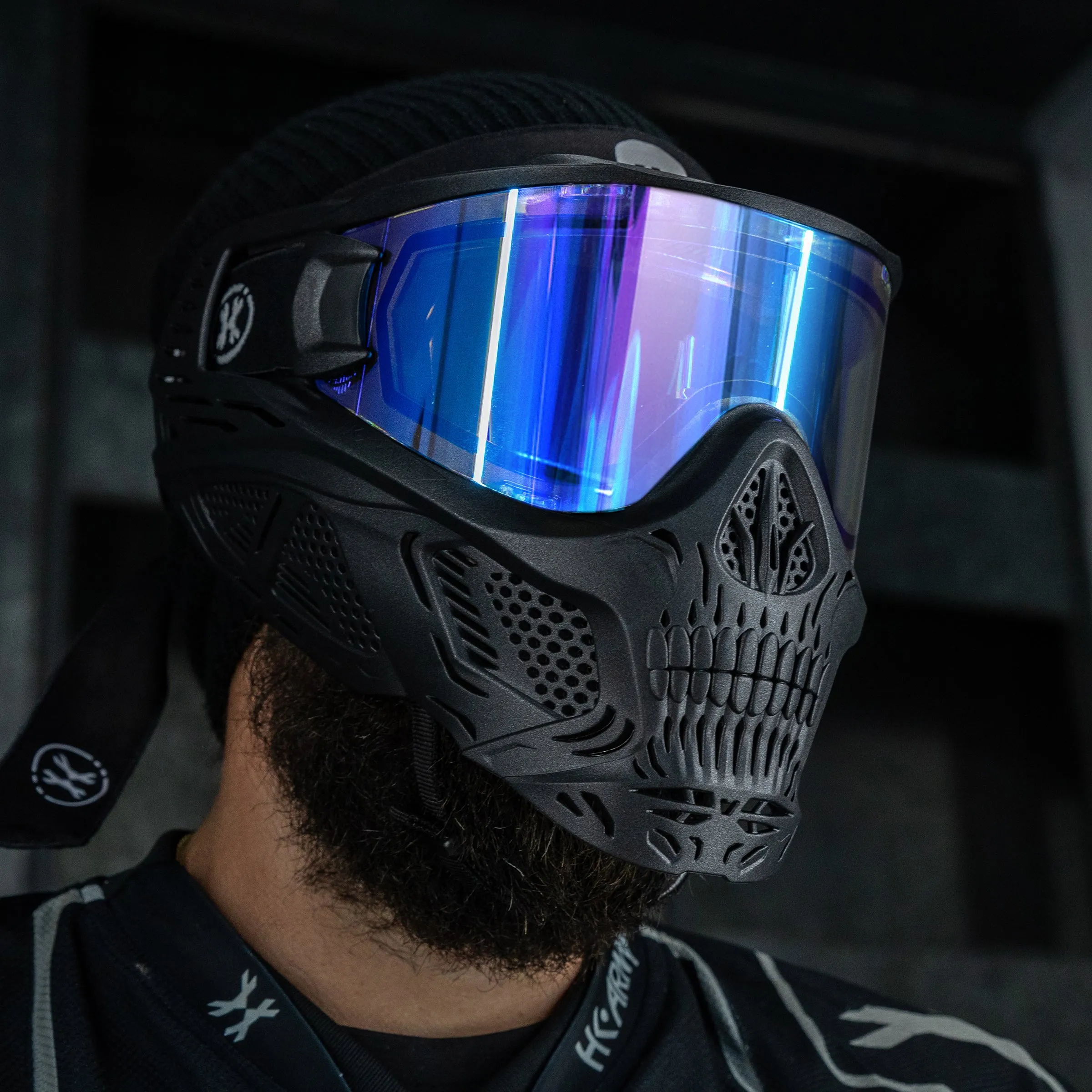 HSTL Skull Goggle Reaper - Black w/ Ice Lens