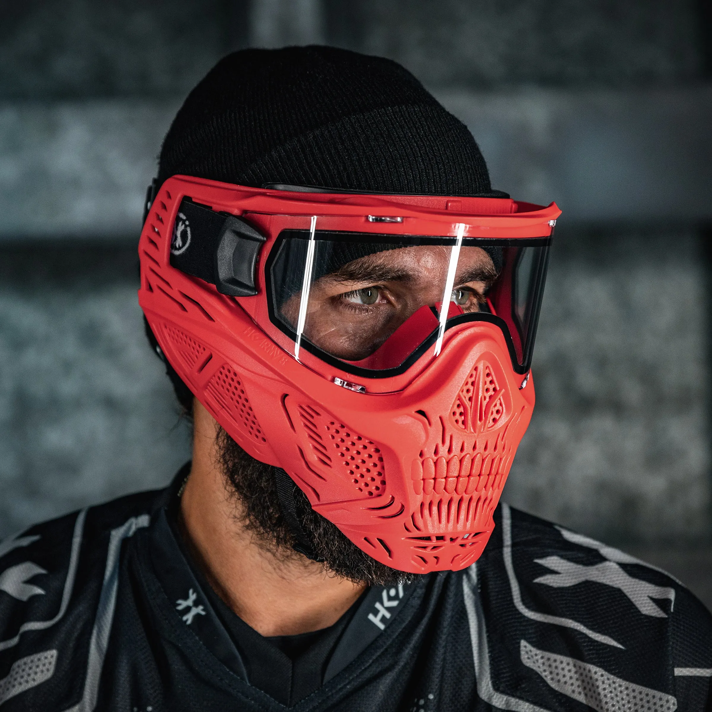 HSTL Skull Goggle - Red w/ Clear Lens