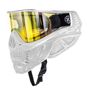 HSTL Skull Goggle Saint - White w/ Gold Lens