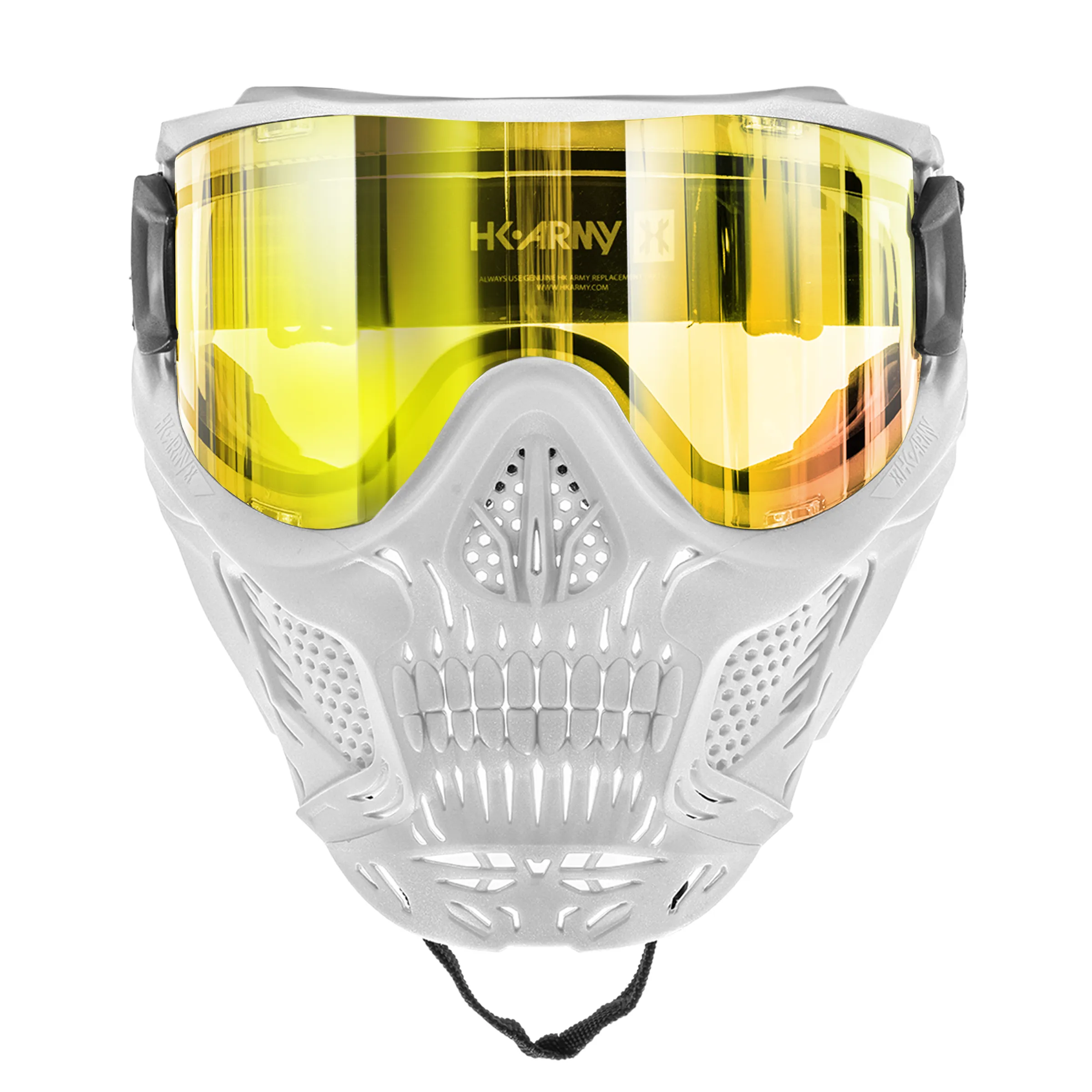 HSTL Skull Goggle Saint - White w/ Gold Lens