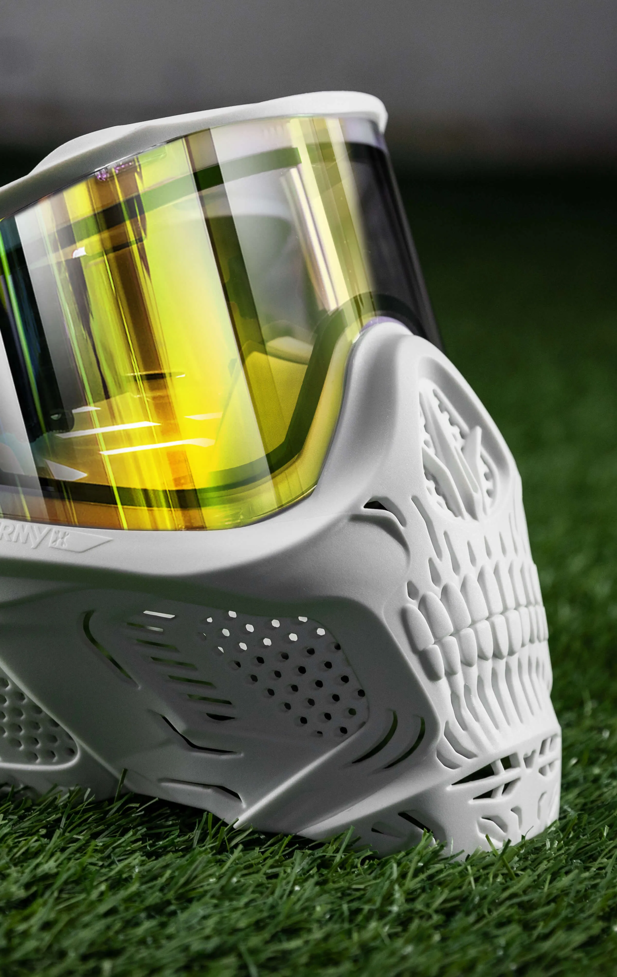 HSTL Skull Goggle Saint - White w/ Gold Lens