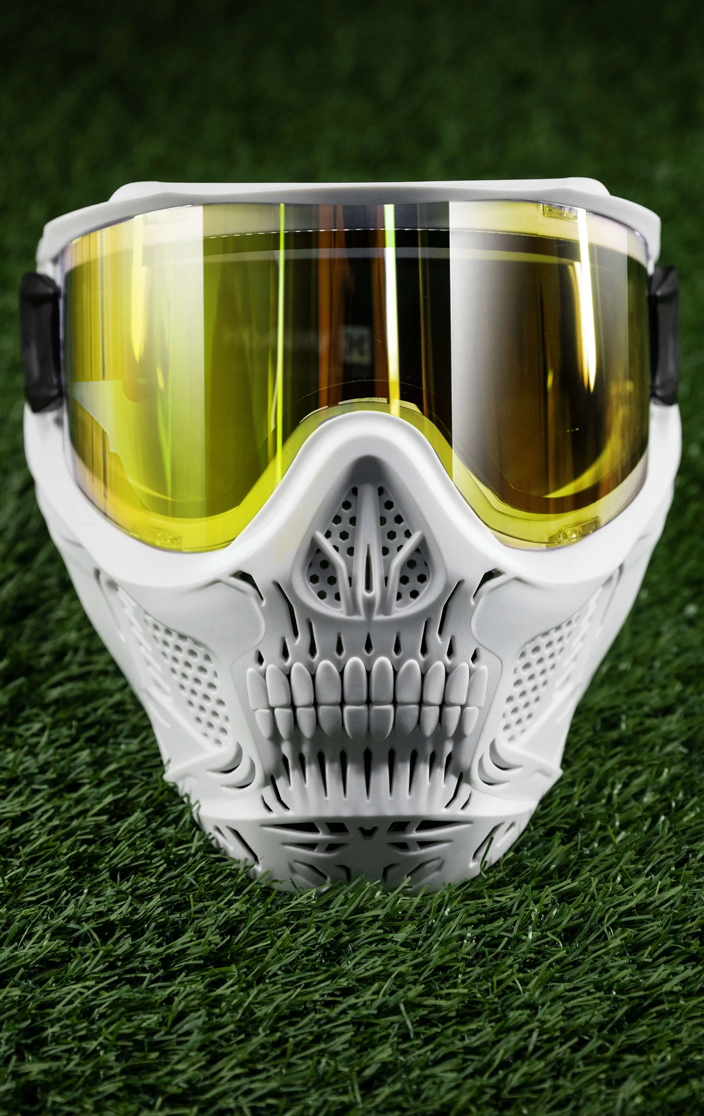 HSTL Skull Goggle Saint - White w/ Gold Lens