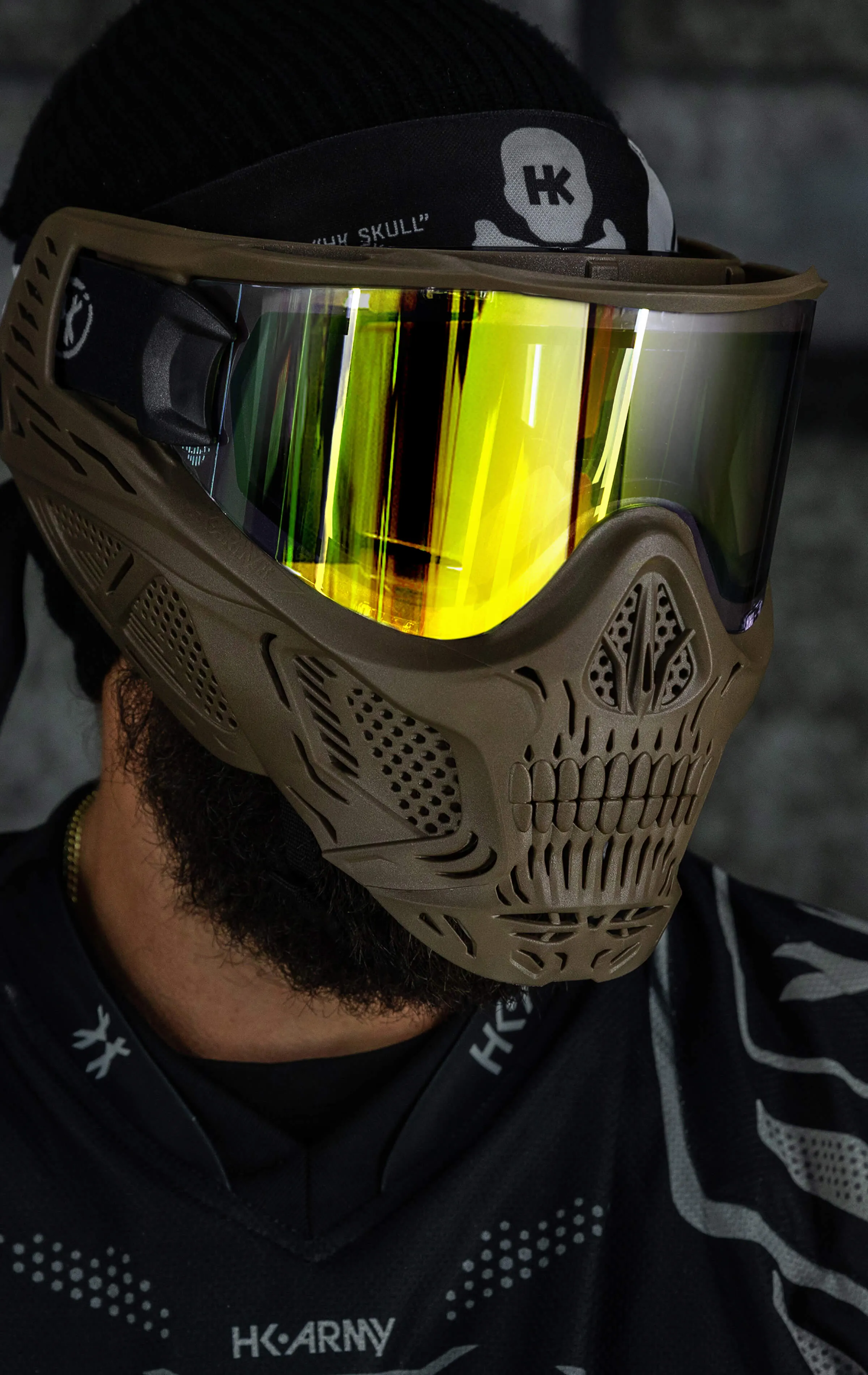HSTL Skull Goggle Sandman - Tan w/ Gold Lens