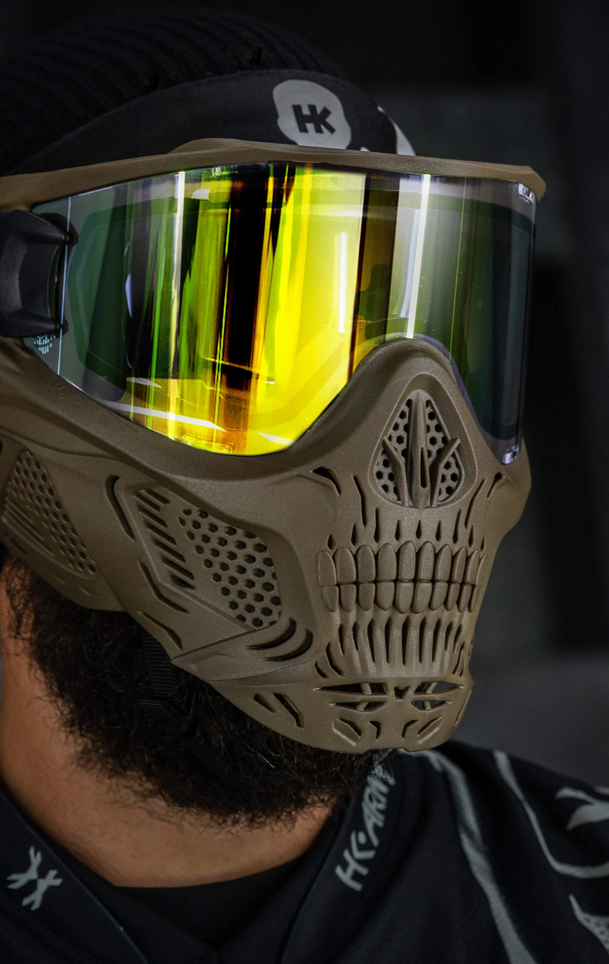 HSTL Skull Goggle Sandman - Tan w/ Gold Lens