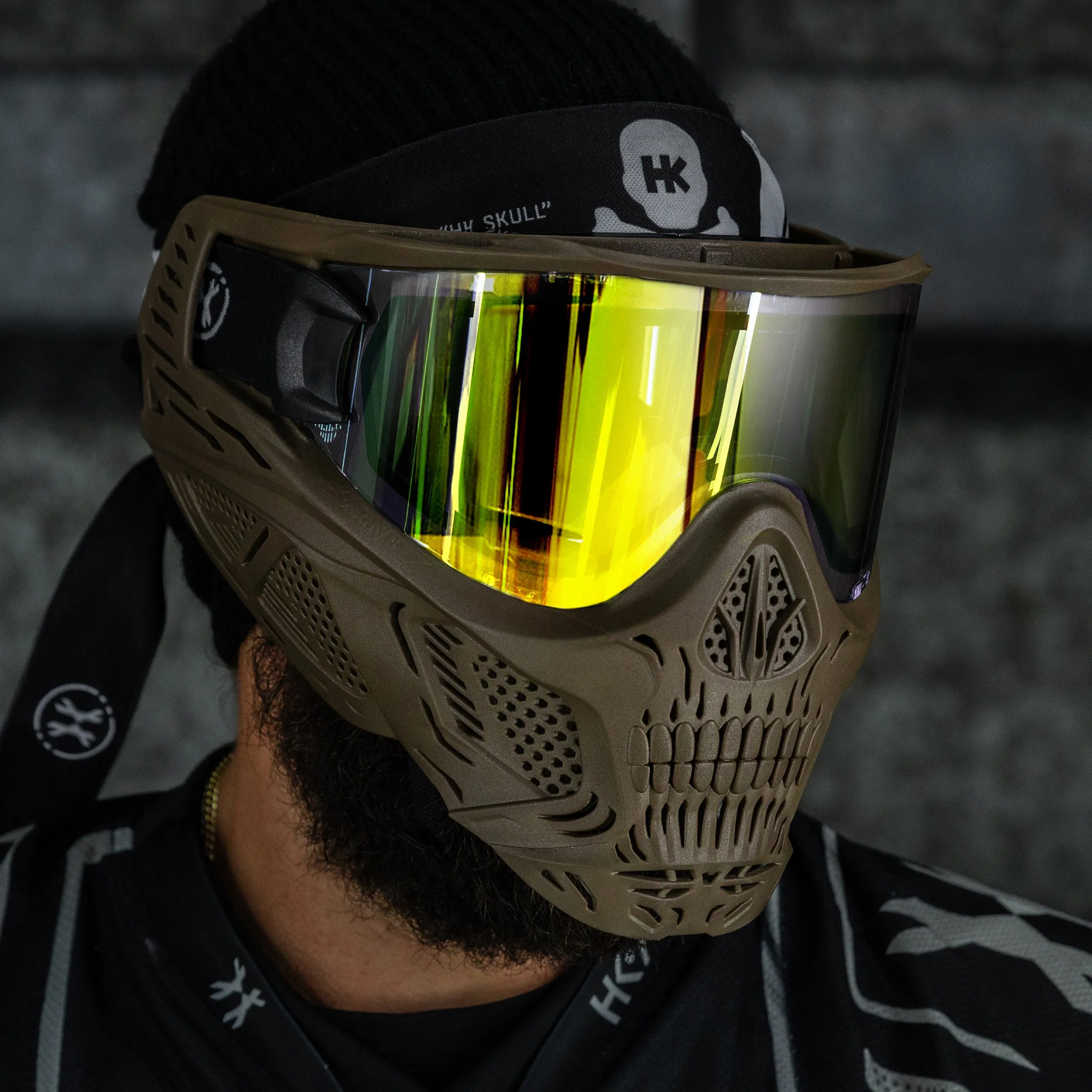 HSTL Skull Goggle Sandman - Tan w/ Gold Lens