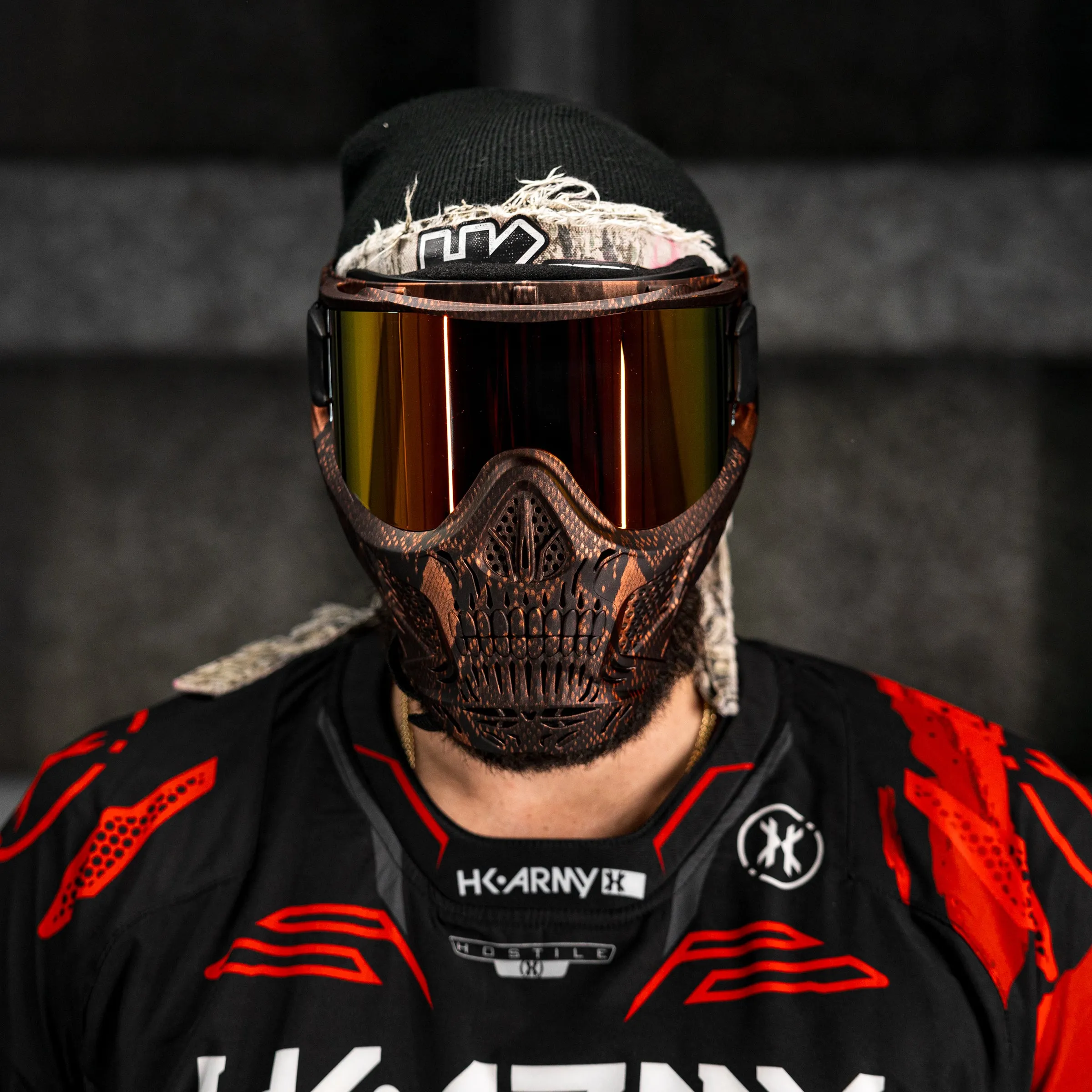 HSTL Skull Goggle Snake Red w/ Fire Lens