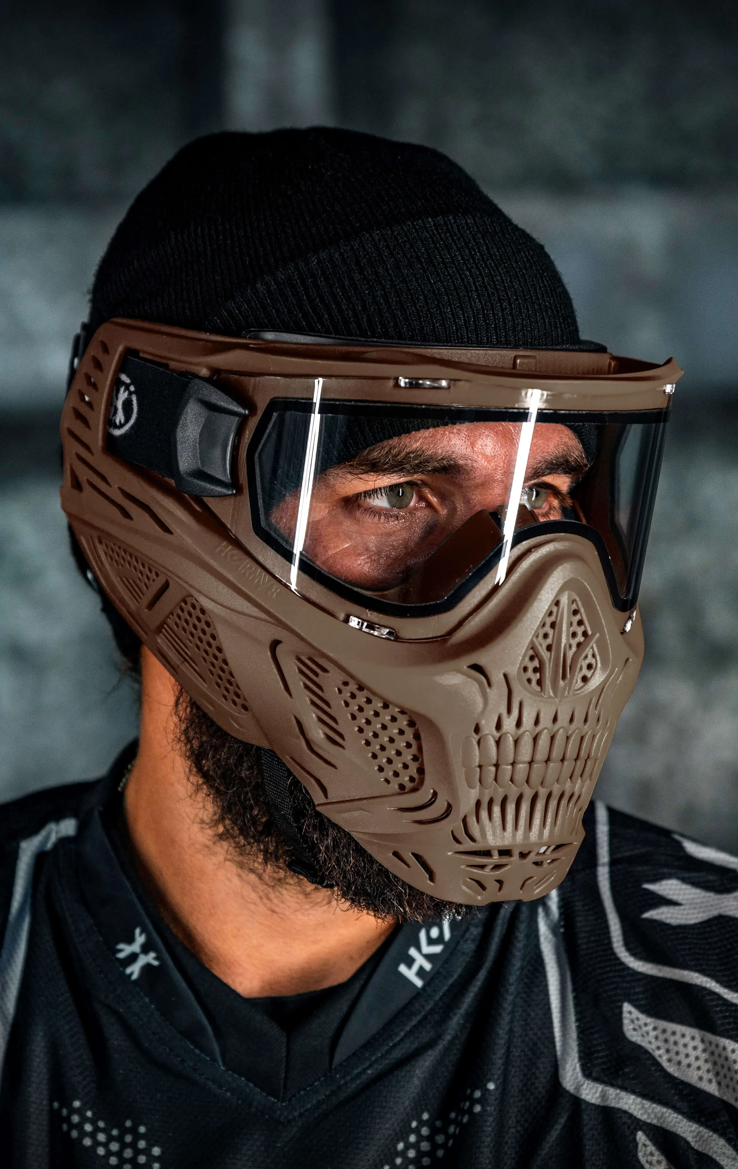 HSTL Skull Goggle - Tan w/ Clear Lens