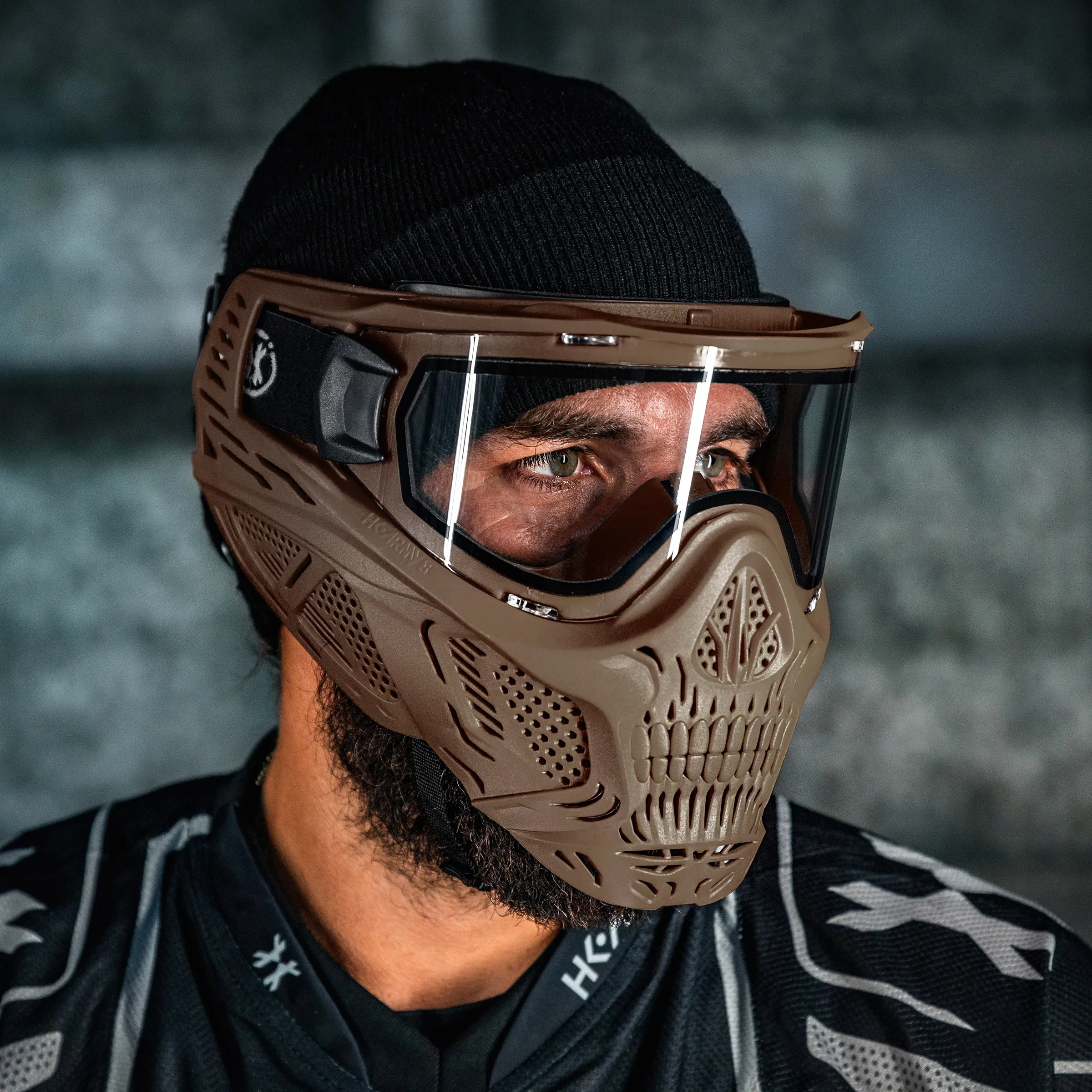 HSTL Skull Goggle - Tan w/ Clear Lens
