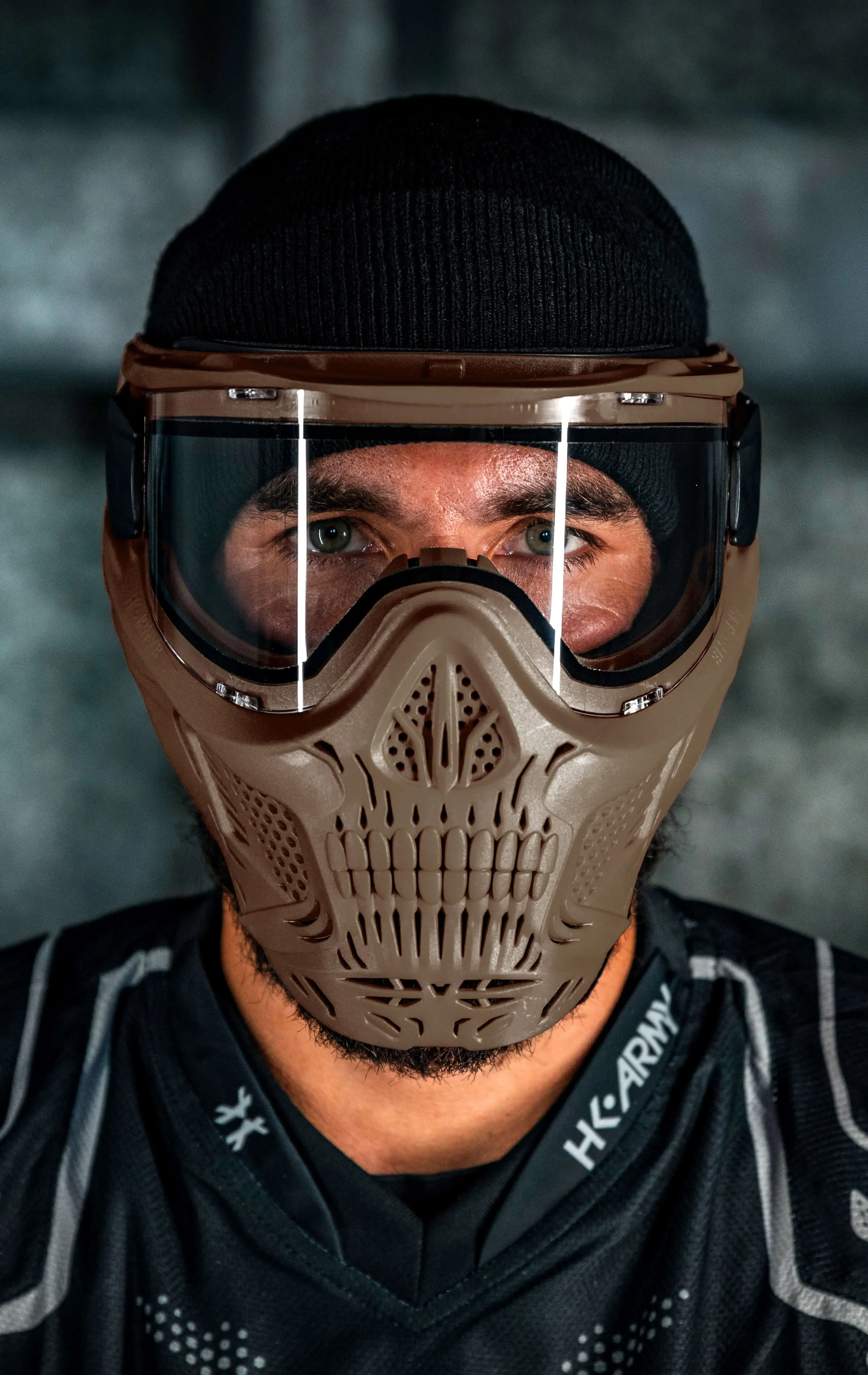HSTL Skull Goggle - Tan w/ Clear Lens
