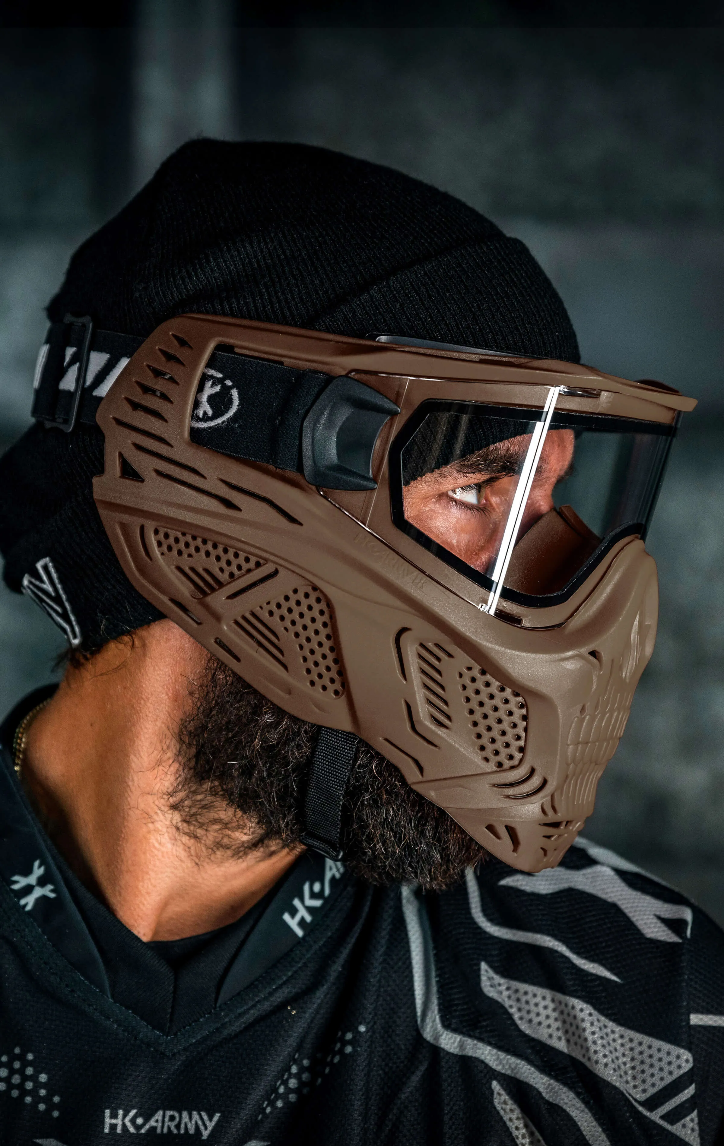 HSTL Skull Goggle - Tan w/ Clear Lens