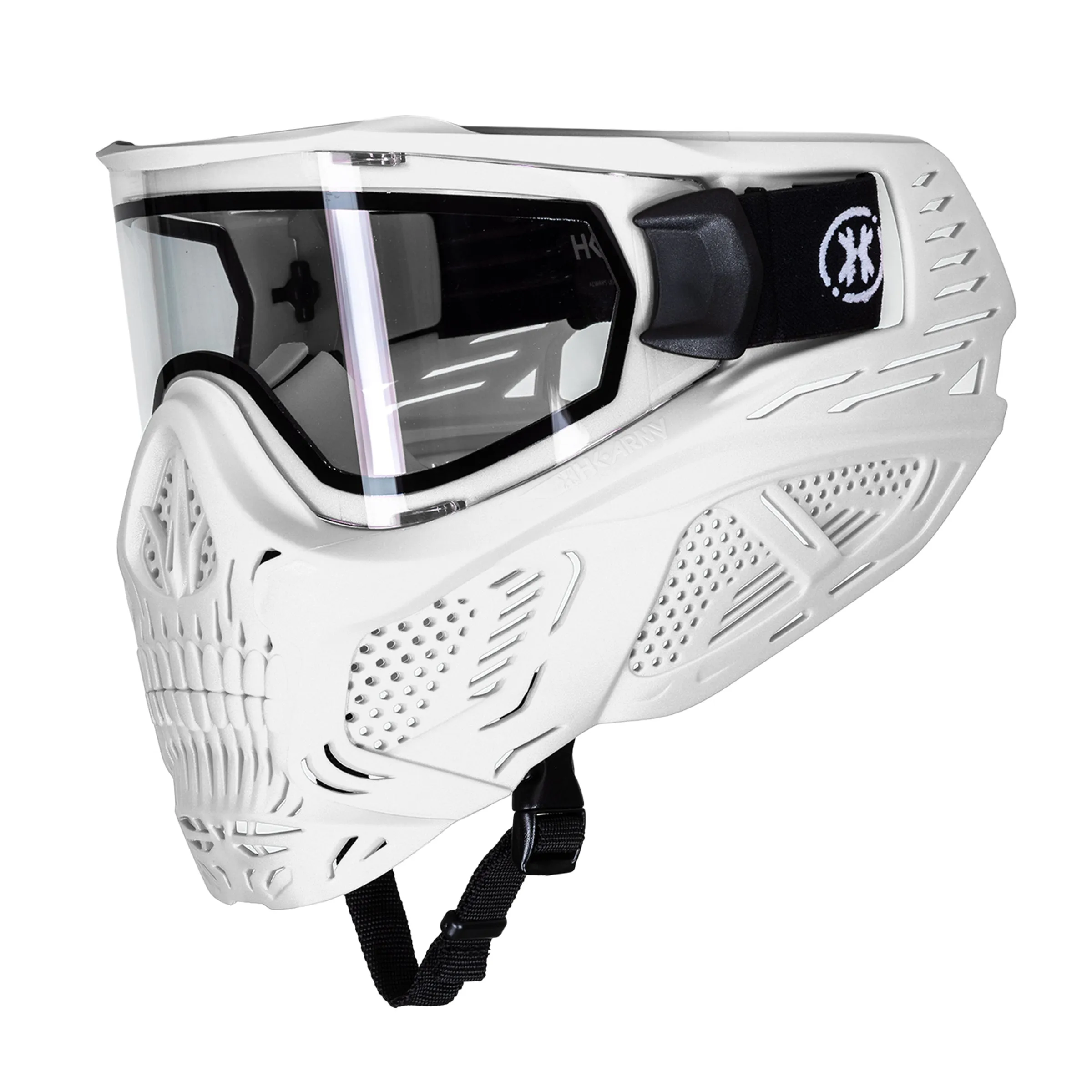 HSTL Skull Goggle - White w/ Clear Lens