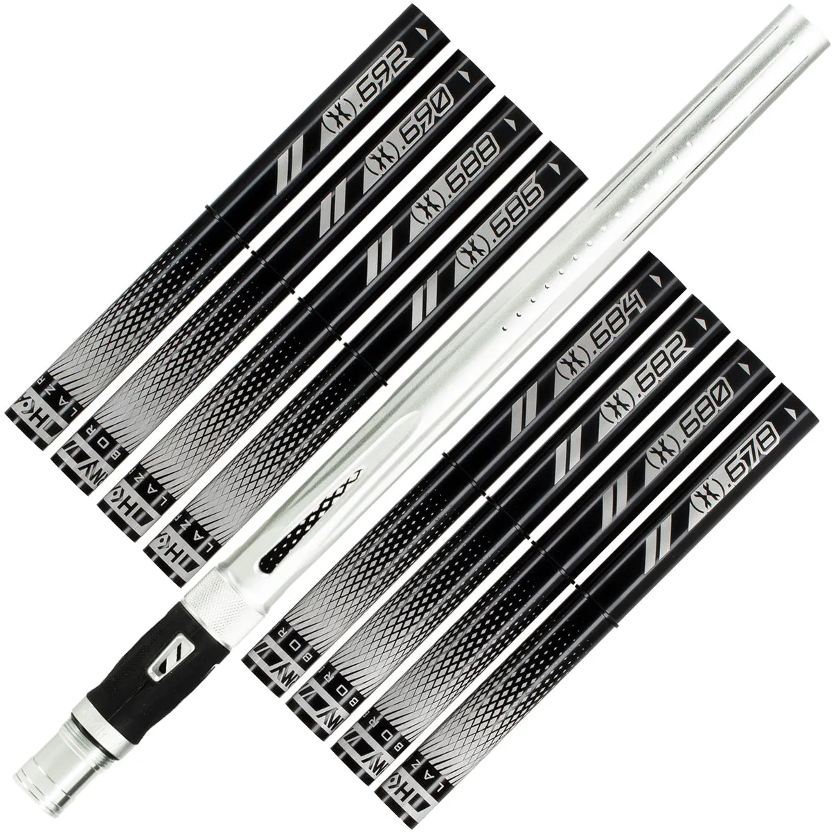 LAZR Barrel Kit - Dust Silver - Black Inserts - Cocker Threads