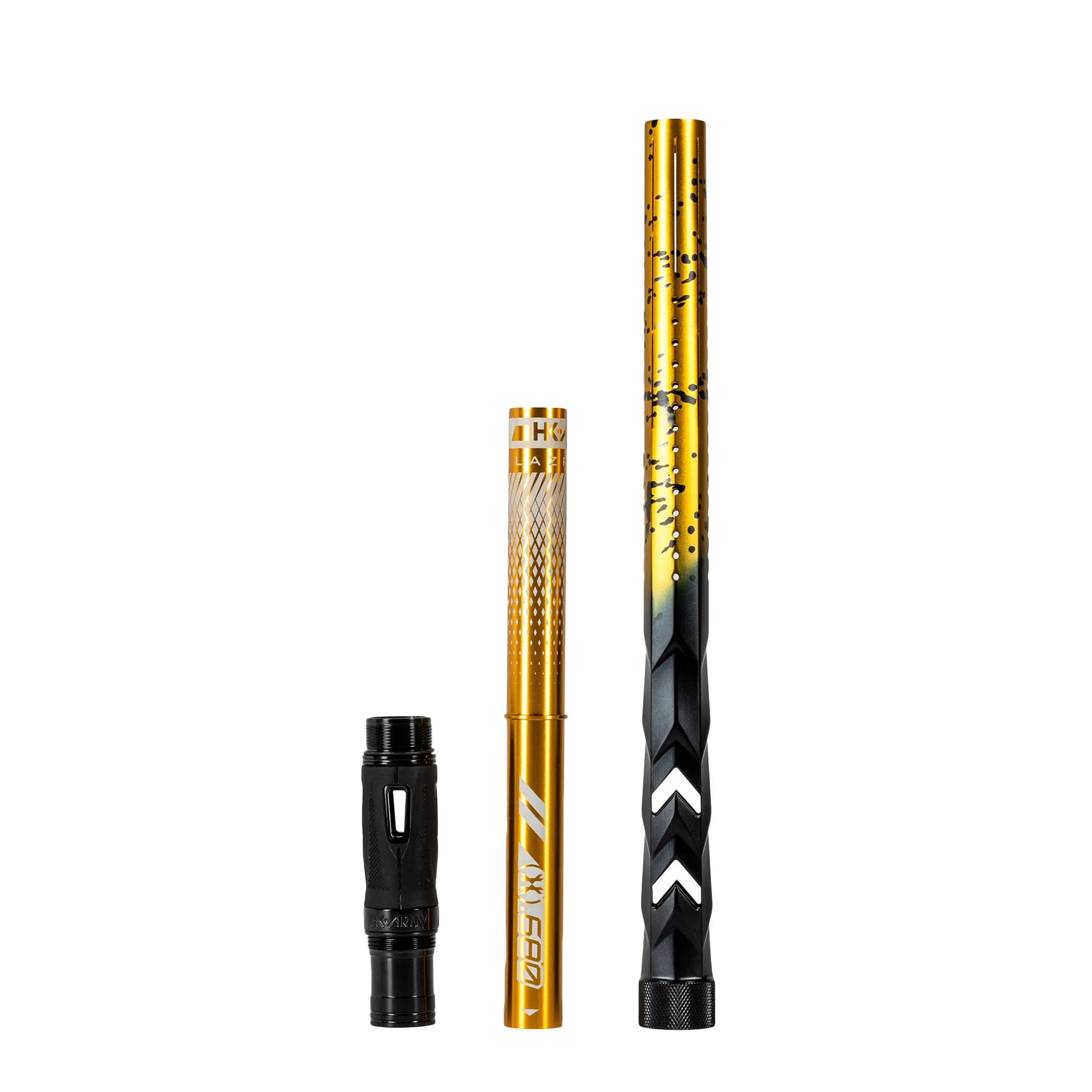 LAZR Elite Fossil Barrel Kit - 15 Gold/Black Splash - Colored Inserts - Cocker Threads