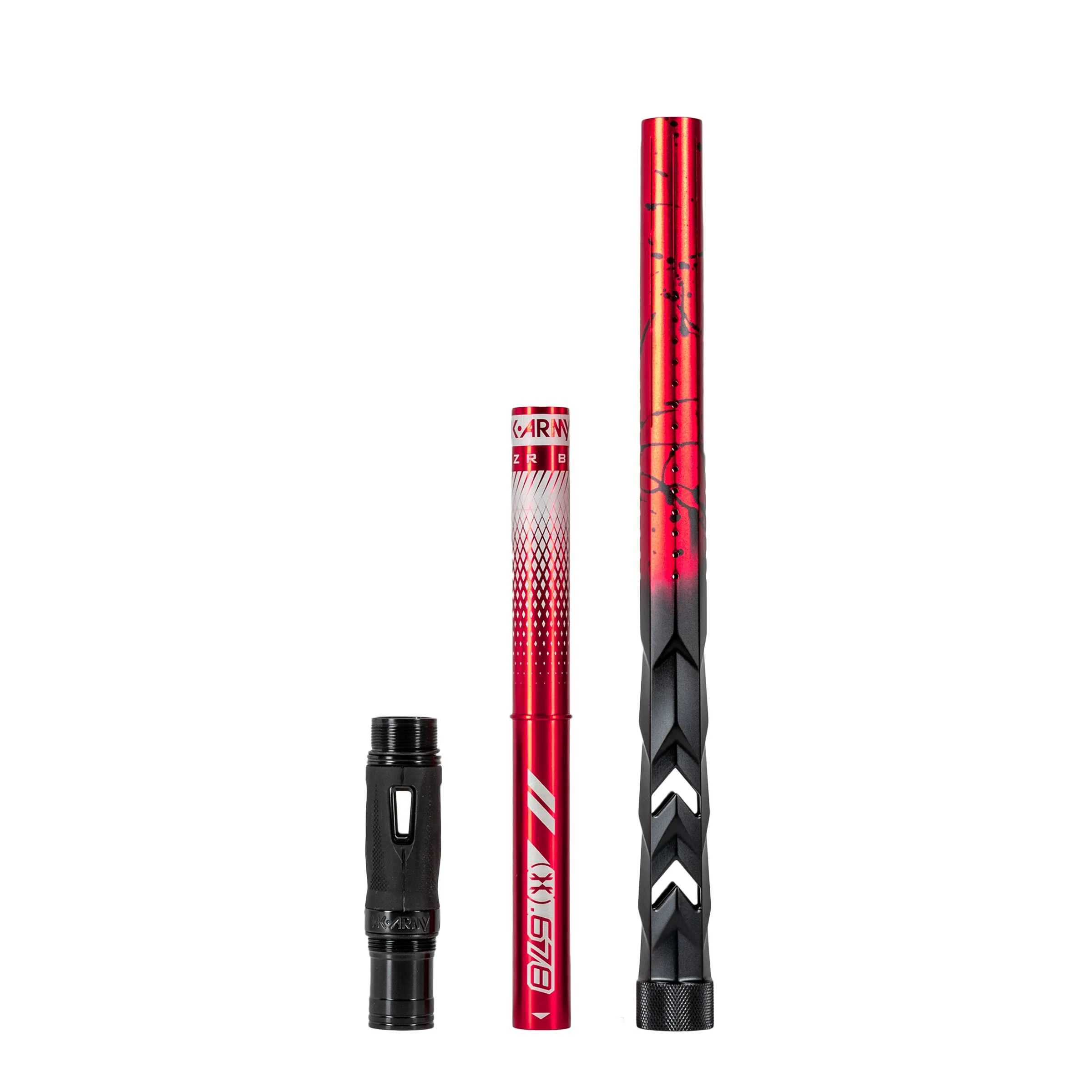 LAZR Elite Fossil Barrel Kit - 15 Red/Black Splash - Colored Inserts - Cocker Threads
