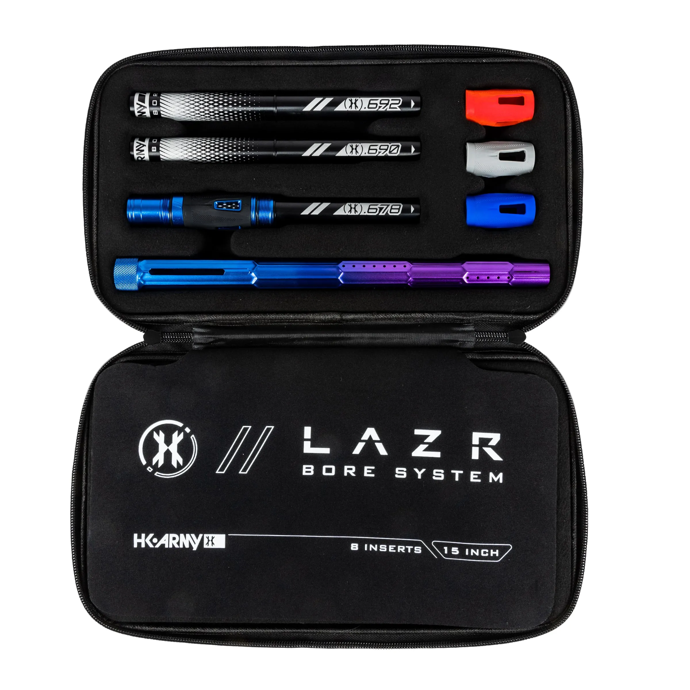 LAZR Elite Fractal Barrel Kit - 15 Blue/Purple Black Inserts - Cocker Threads