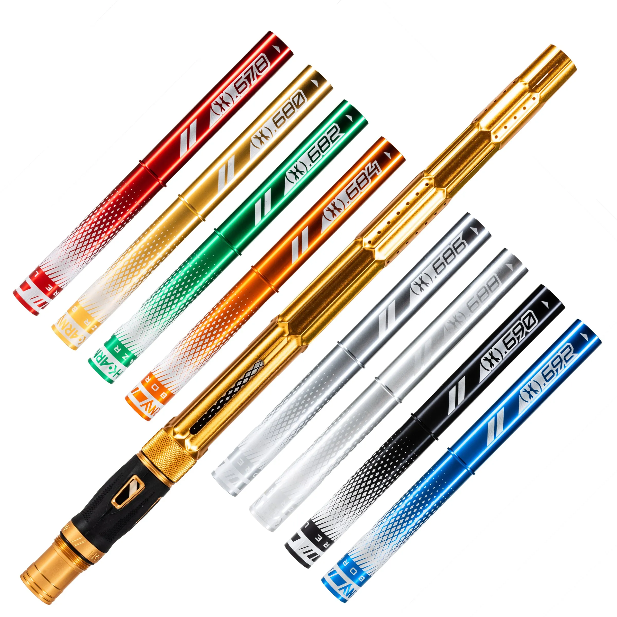 LAZR Elite Fractal Barrel Kit - 15 Dust Gold/Colored Inserts - Cocker Threads