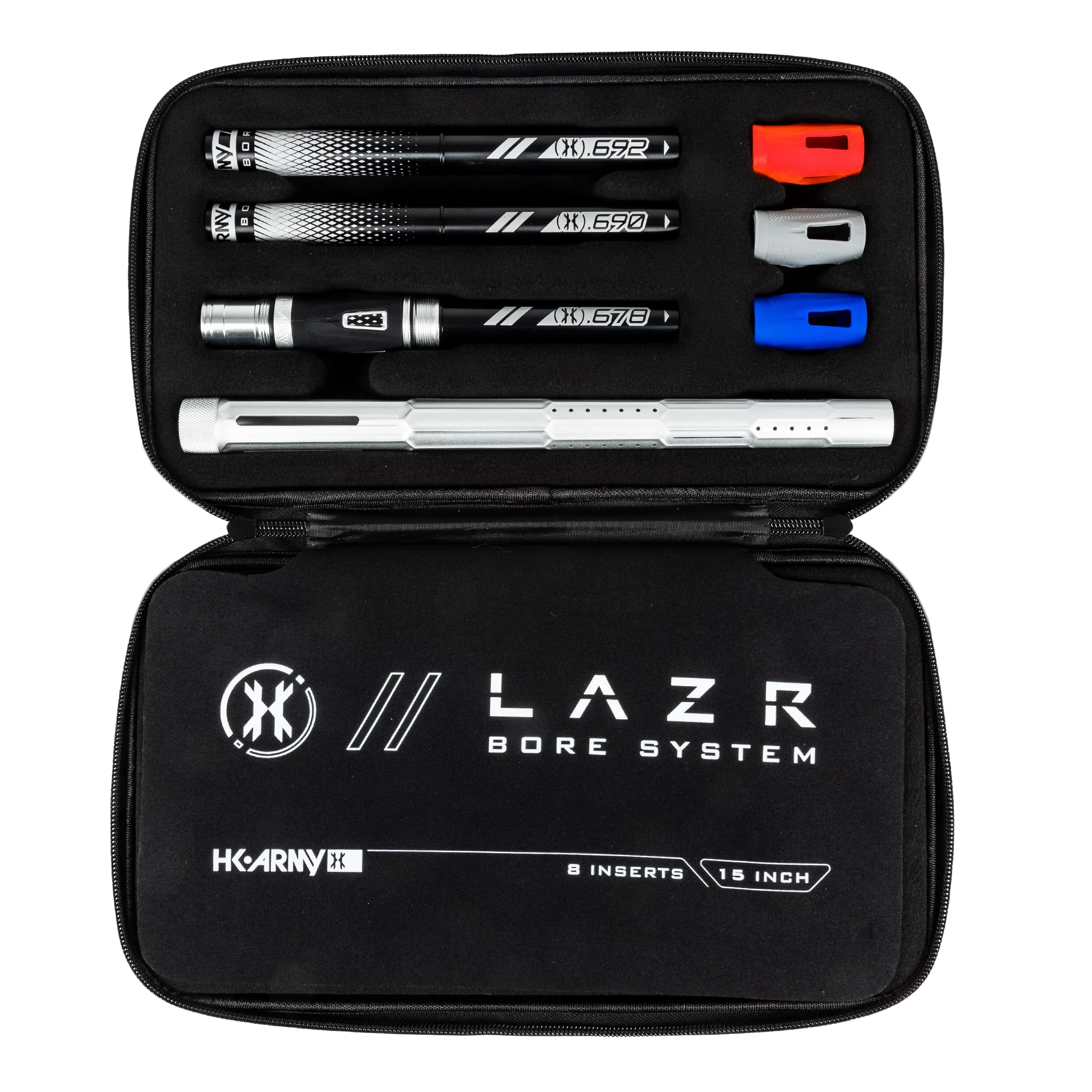 LAZR Elite Fractal Barrel Kit - 15 Dust Silver/Black Inserts - Cocker Threads