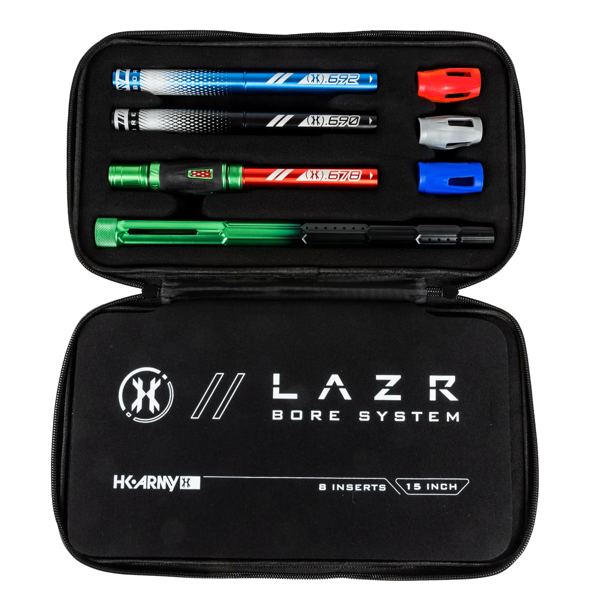 LAZR Elite Fractal Barrel Kit - 15 Green/Black Colored Inserts - Cocker Threads
