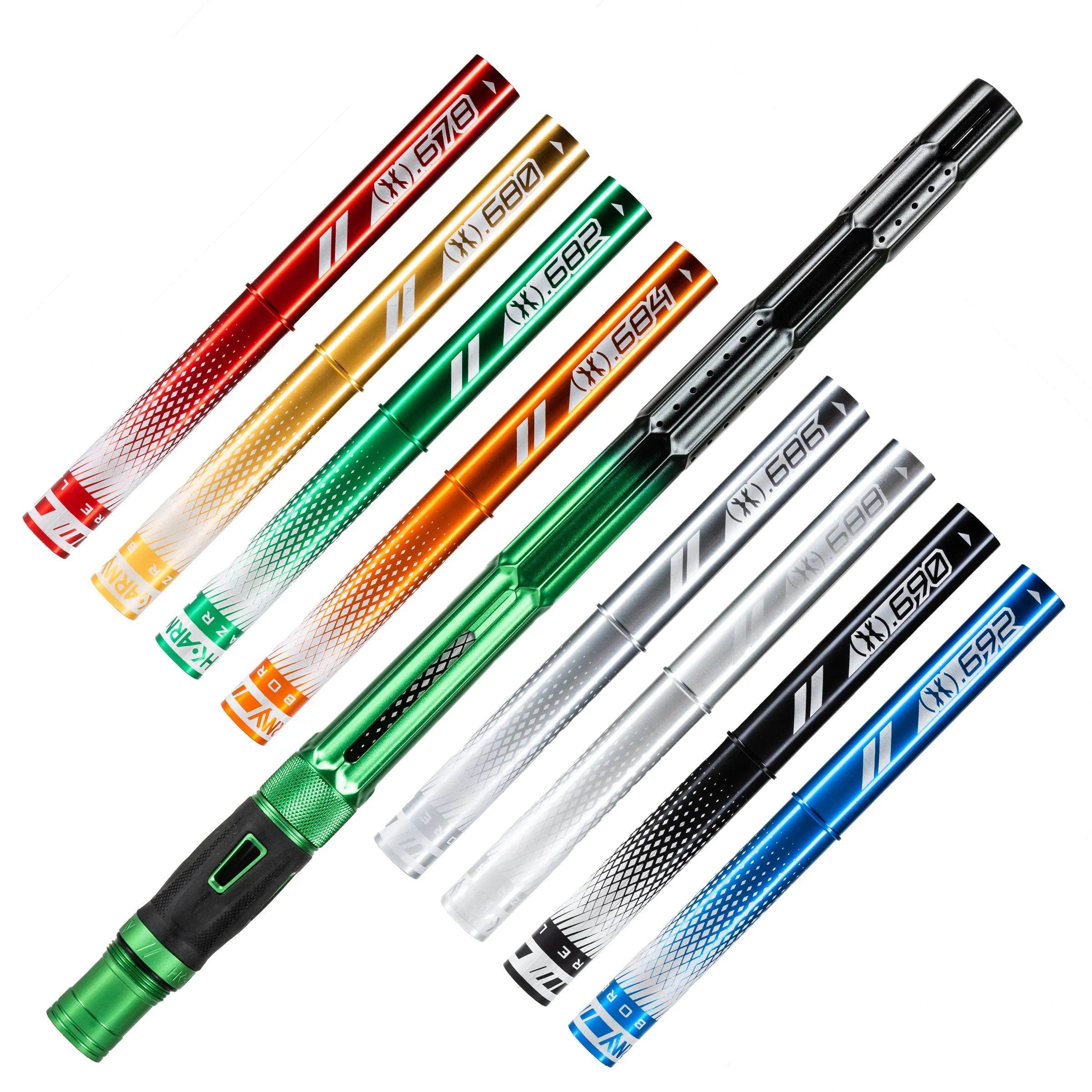 LAZR Elite Fractal Barrel Kit - 15 Green/Black Colored Inserts - Cocker Threads
