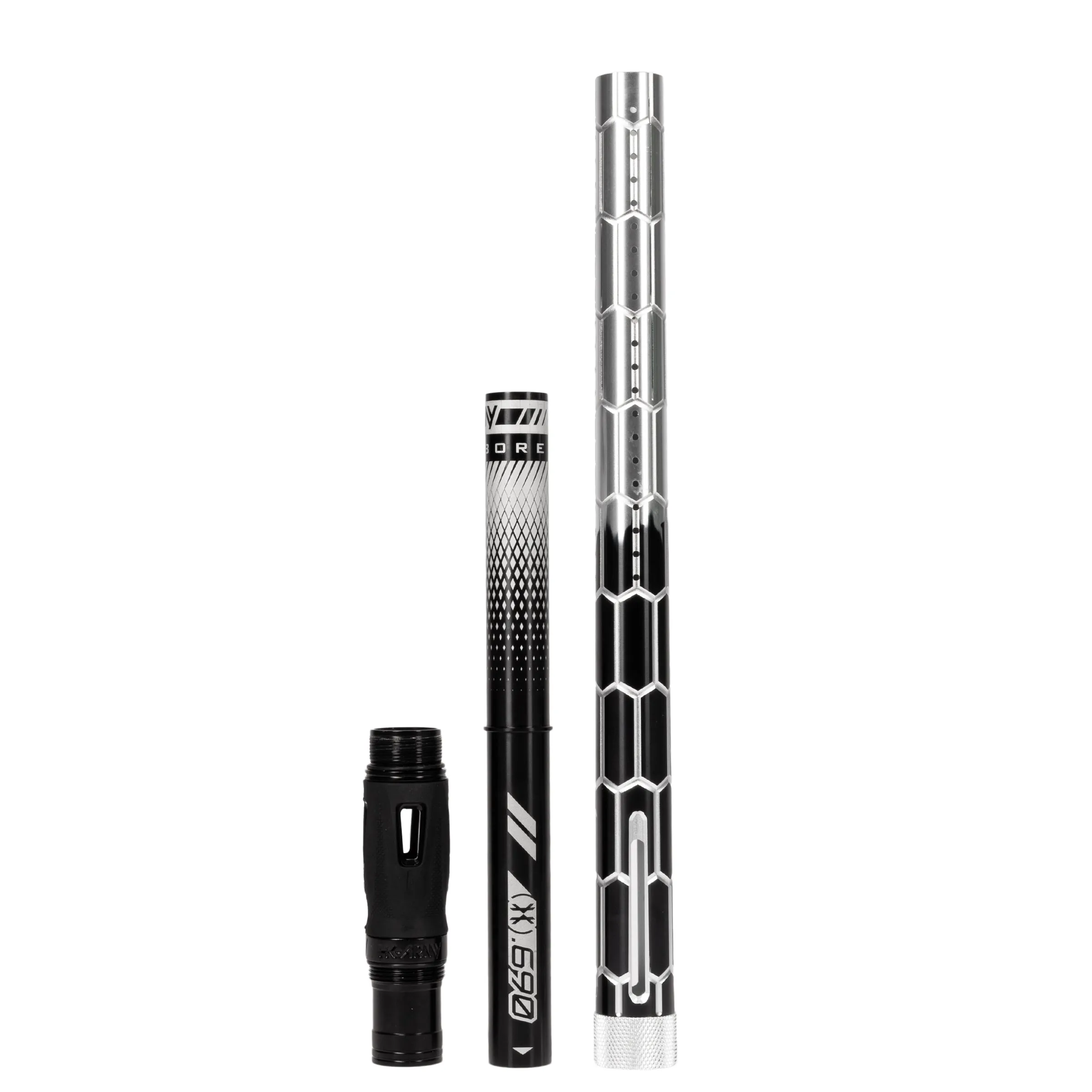 LAZR Elite Nexus Barrel Kit - 15 Black/Silver Fade - Black Inserts - Cocker Threads