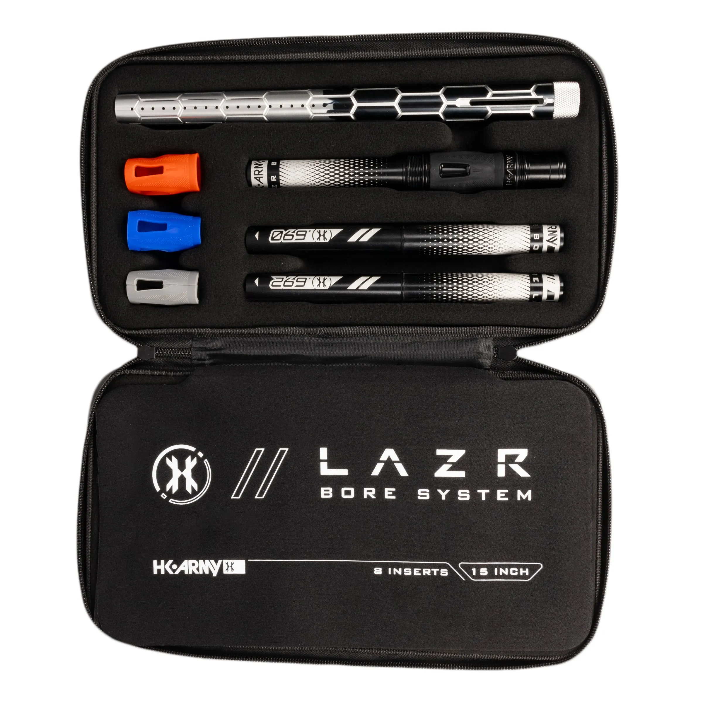 LAZR Elite Nexus Barrel Kit - 15 Black/Silver Fade - Black Inserts - Cocker Threads