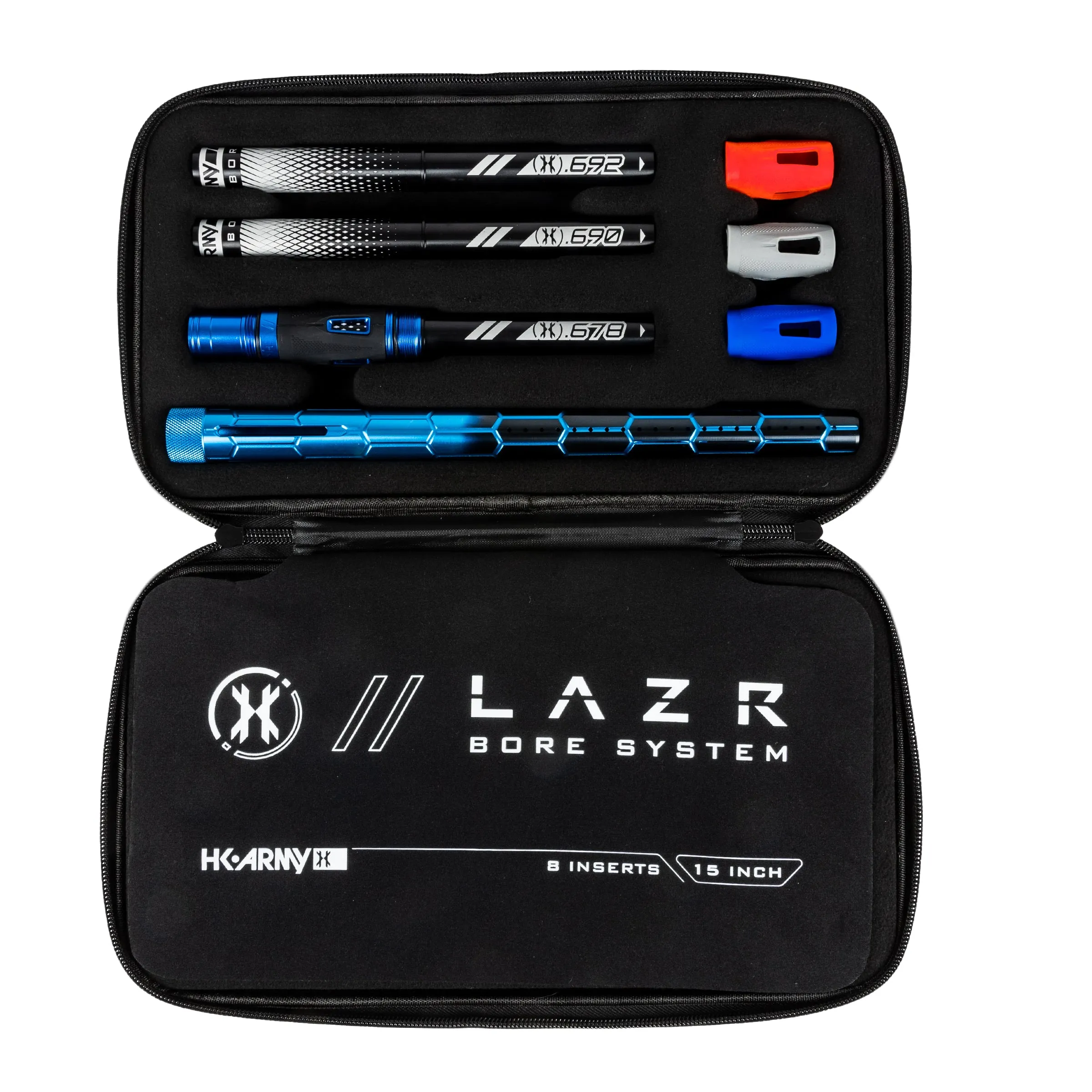 LAZR Elite Nexus Barrel Kit - 15 Blue/Black Black Inserts - Cocker Threads